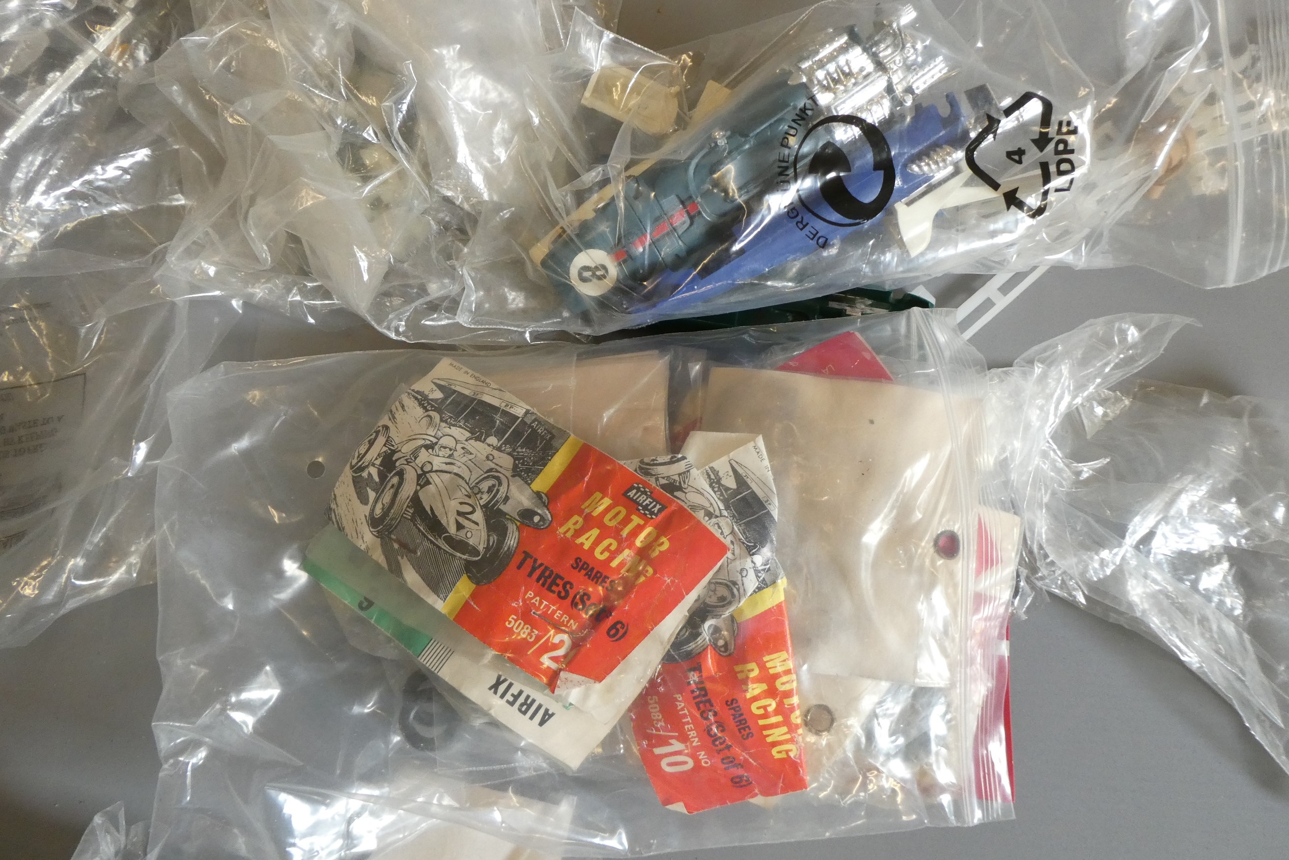 Spare parts for Airfix slot cars including gears and motors, body parts and accessories, good to Image