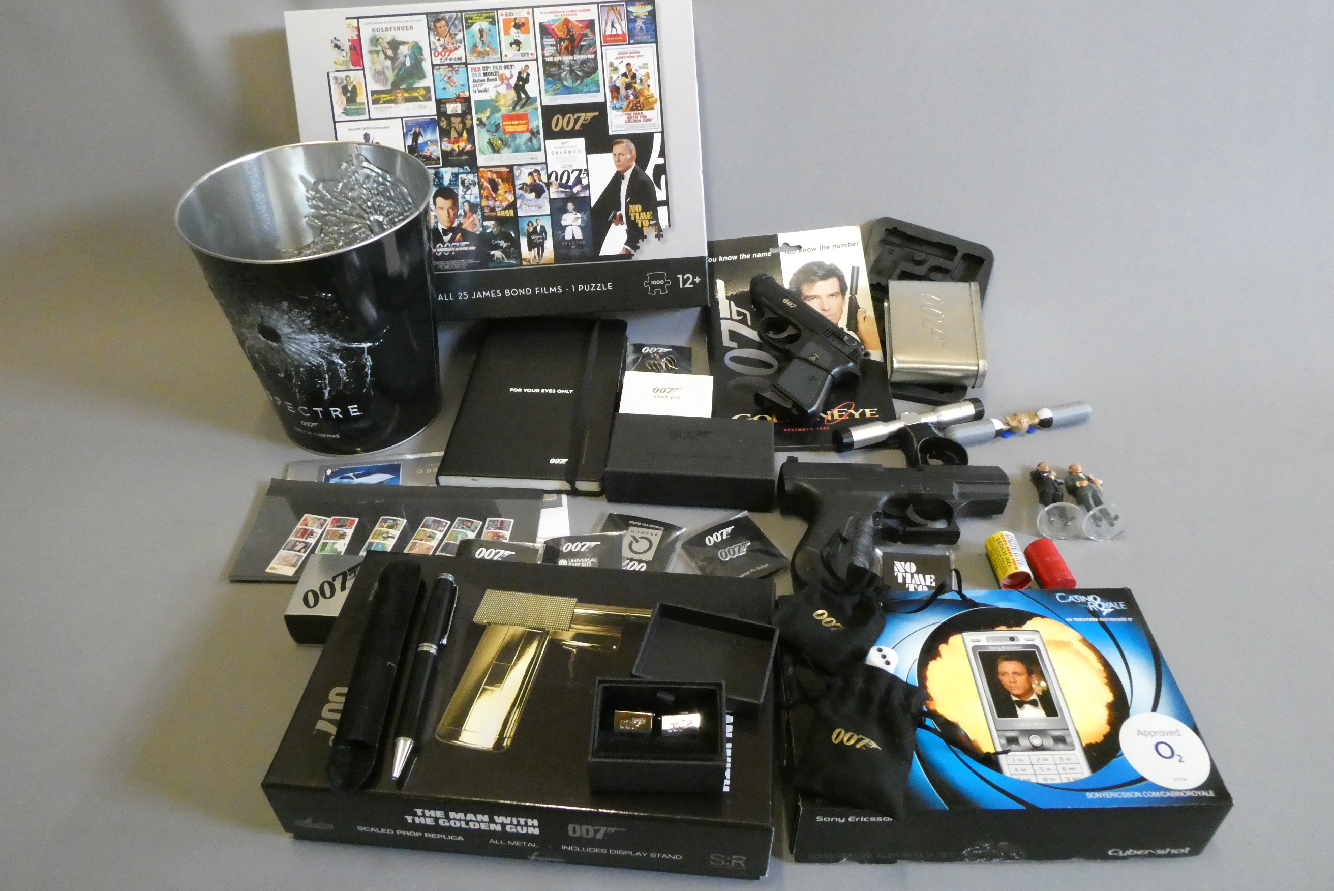 James Bond collectors ephemera including Sony Ericsson K800i phone Image