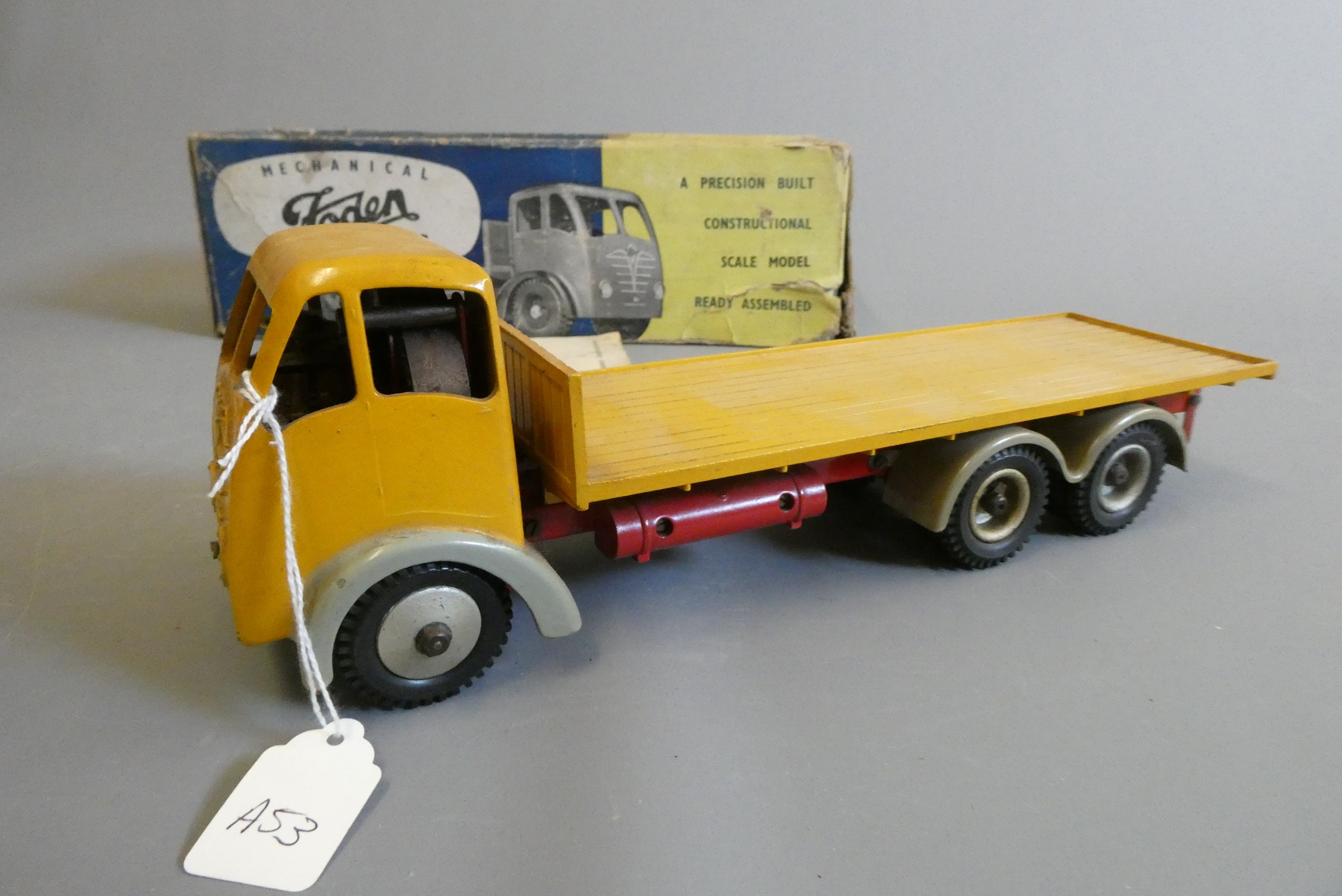Shackleton clockwork Foden flat bed lorry finished in yellow with key Image