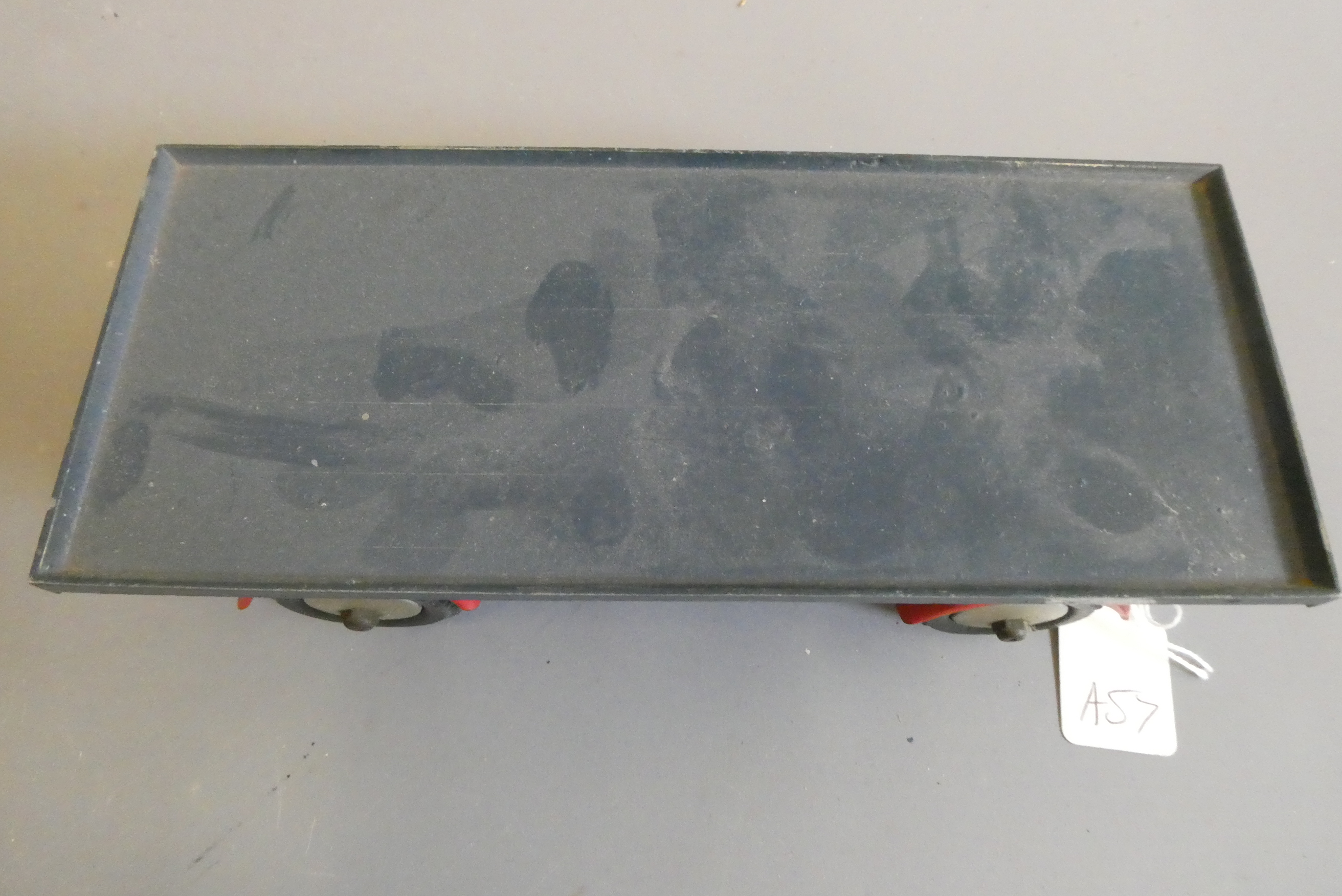 Shackleton Foden flatbed trailer for clockwork lorry finished in dark green, good (Est. plus 24% Image