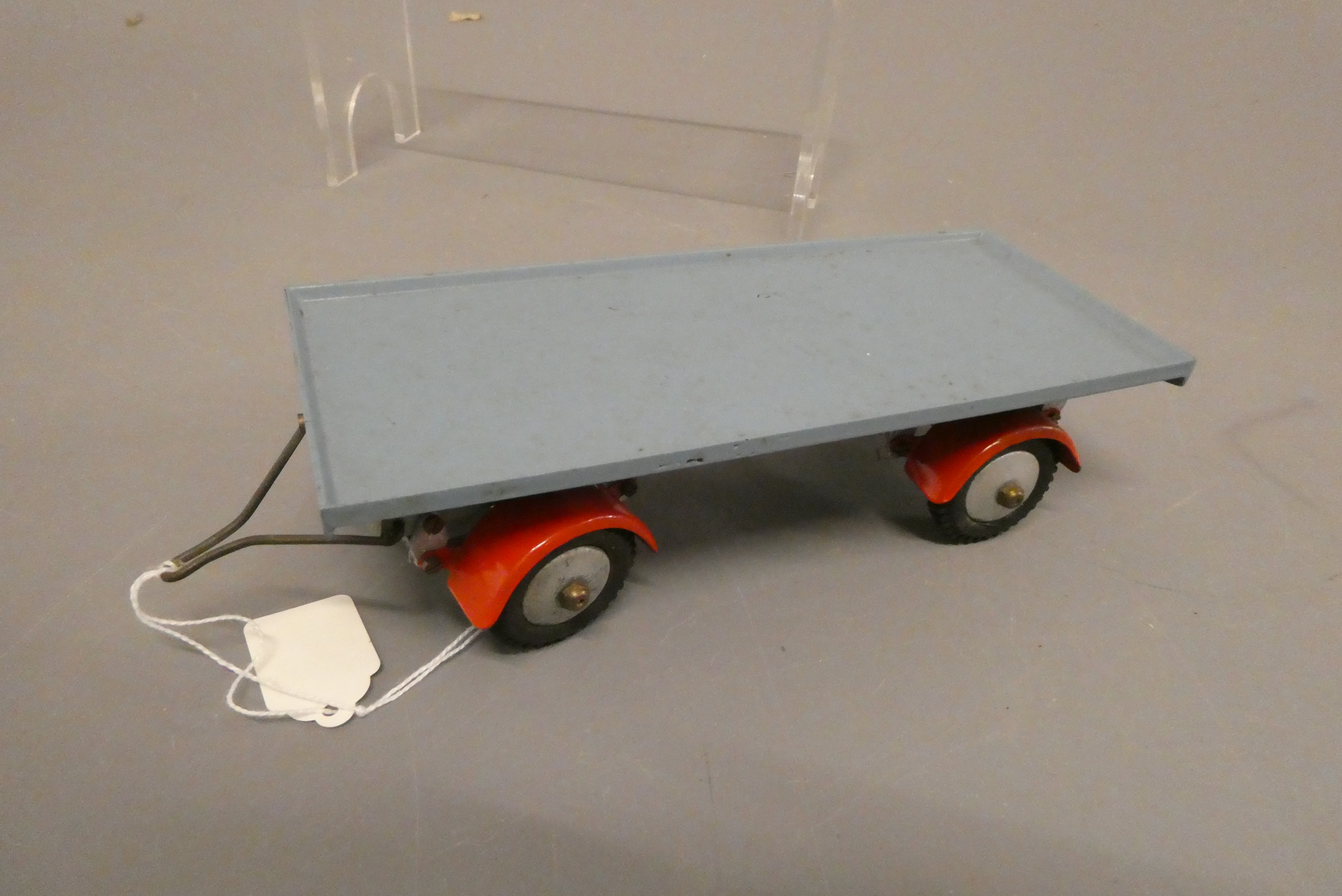 Shackleton Foden Flat bed trailer for clockwork lorry finished in pale blue, good+ (Est. plus 24% Image