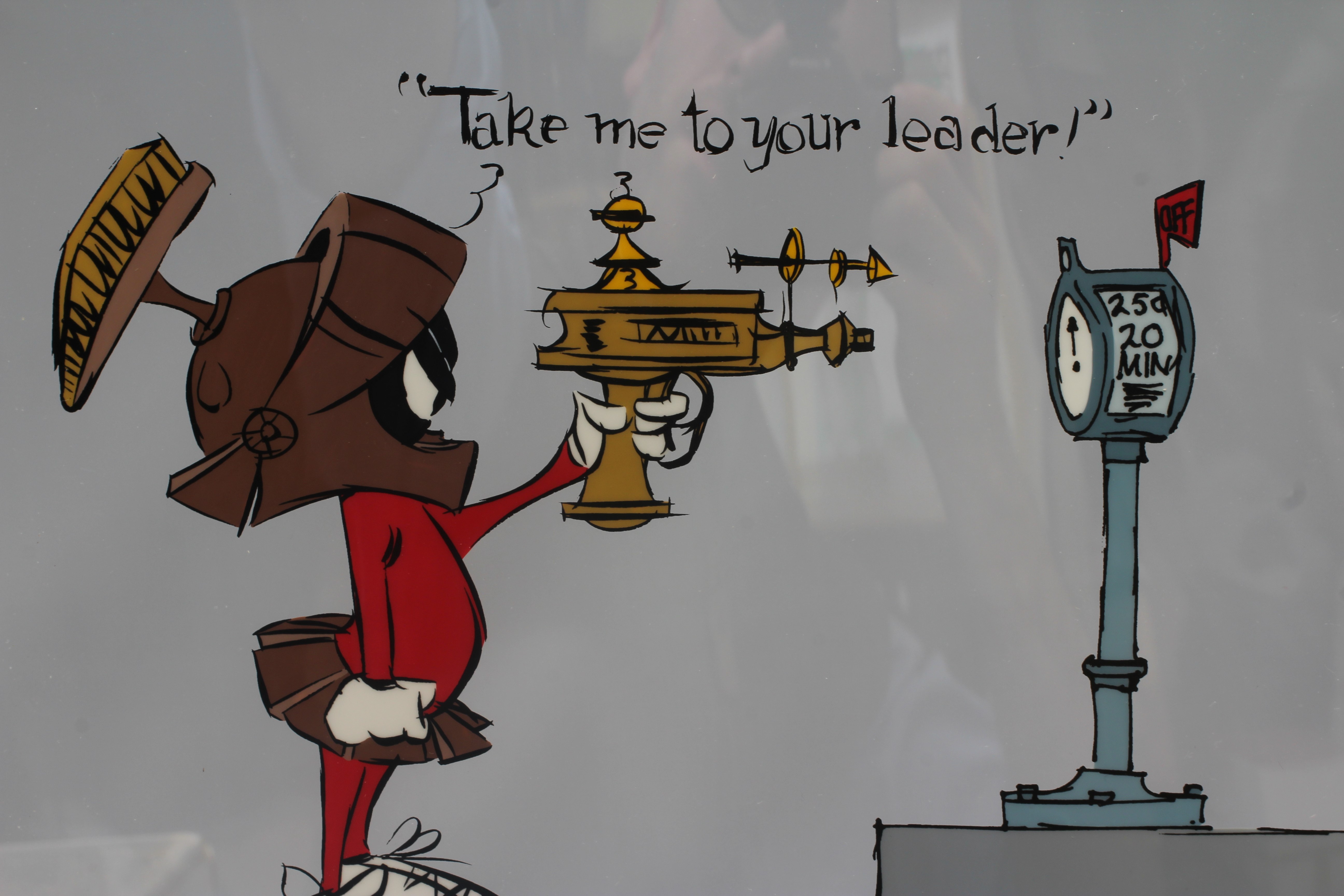 Chuck Jones Marvin the Martian original signed sketch entitled Meter Leader, No.8 of 500, excellent Image