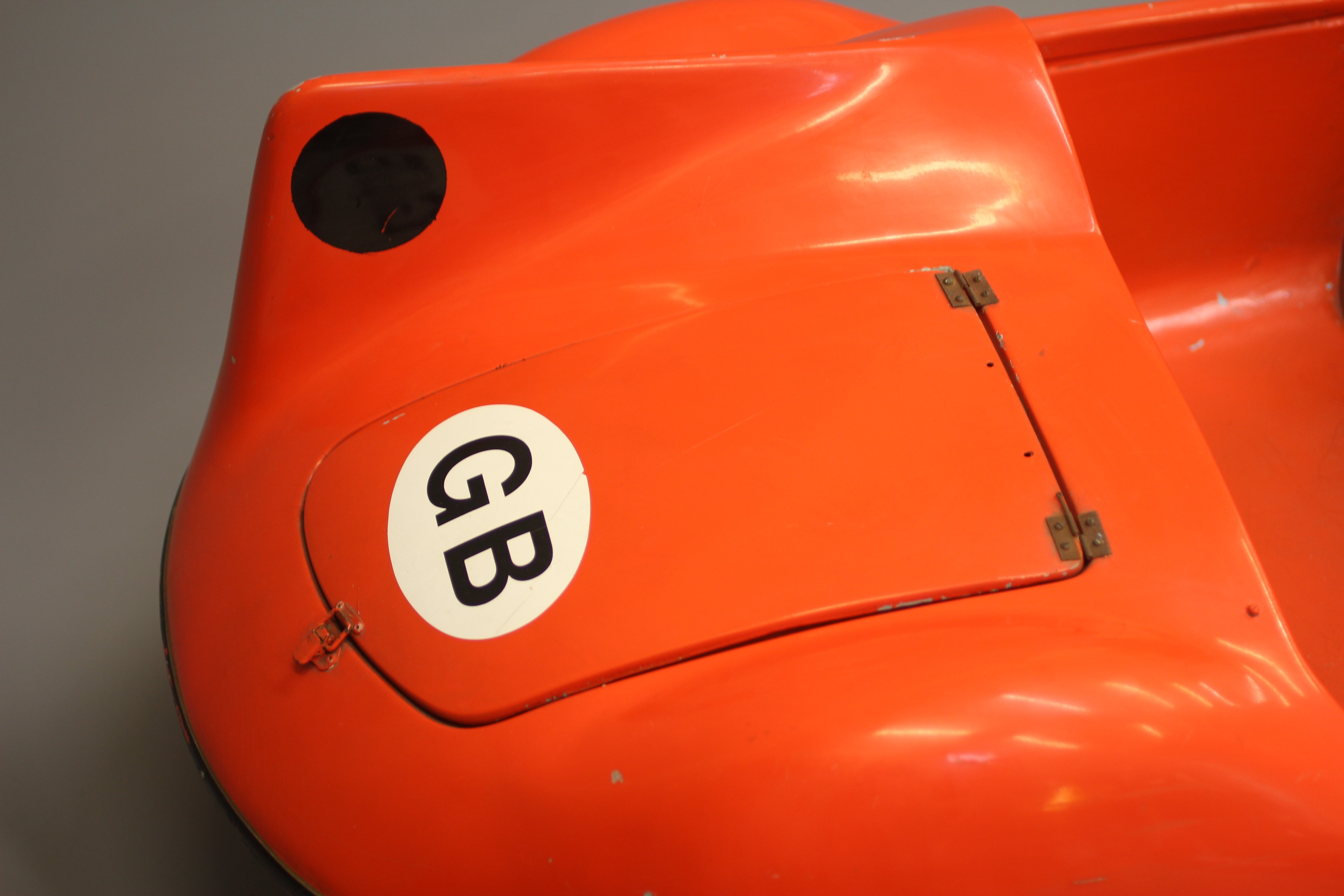 A Go-Cart size petrol driven model of a Jaguar D type. This car has a tubular frame chassis with a Image