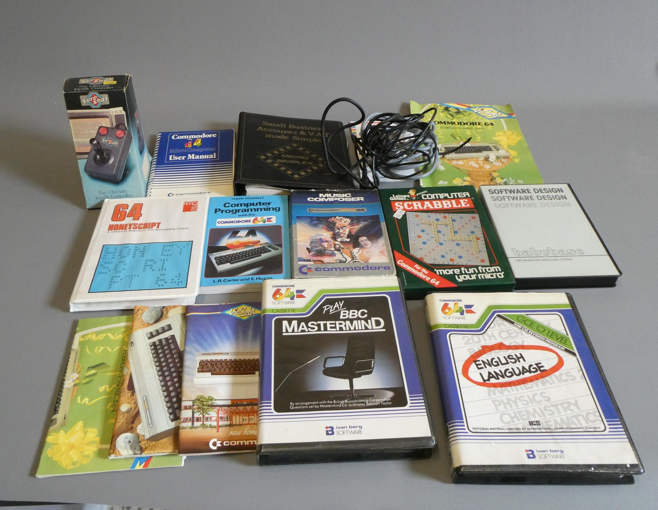 Commodore video computer system with games and accessories Image