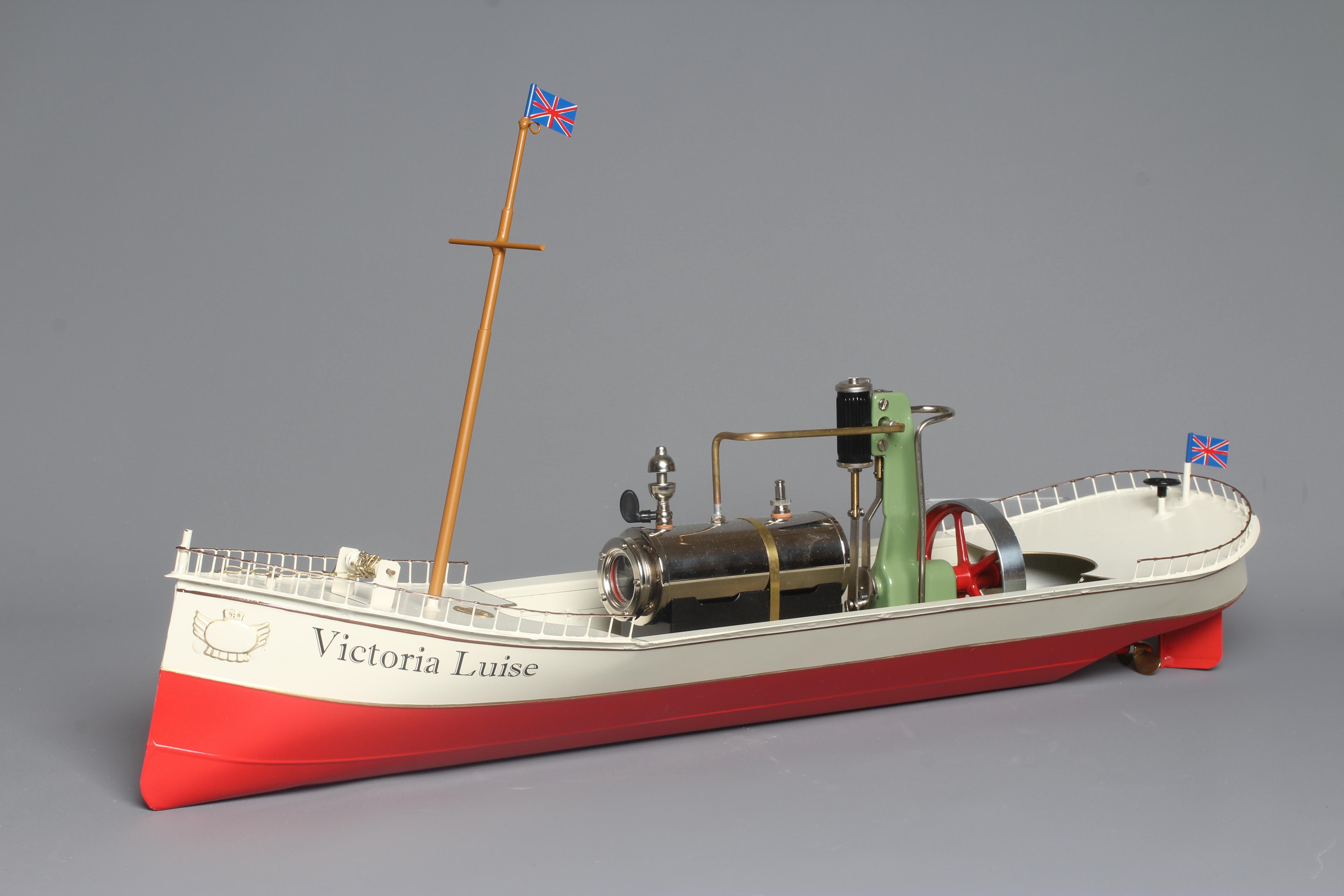 A Tucher & Walther Germany Victoria Luise steam launch finished in white with Wilesco steam engine, Image