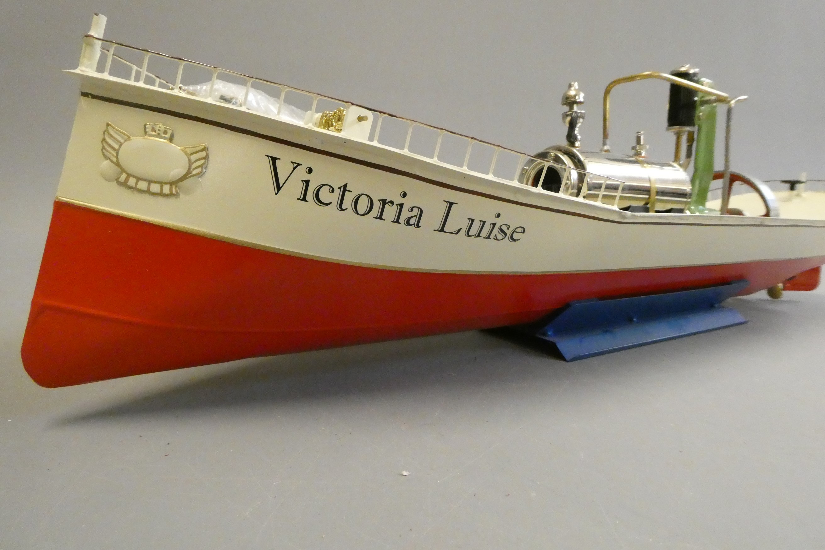 A Tucher & Walther Germany Victoria Luise steam launch finished in white with Wilesco steam engine, Image