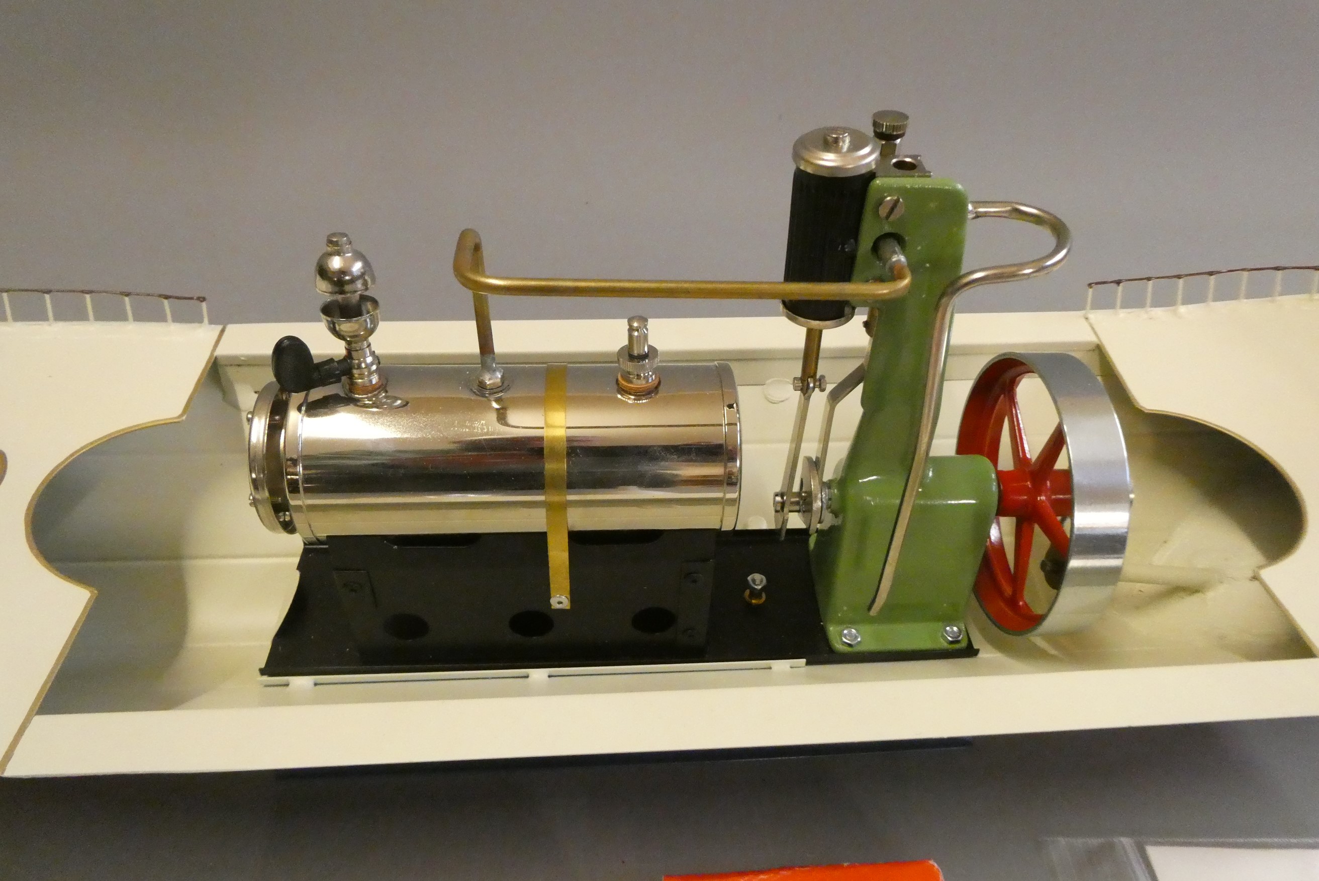 A Tucher & Walther Germany Victoria Luise steam launch finished in white with Wilesco steam engine, Image