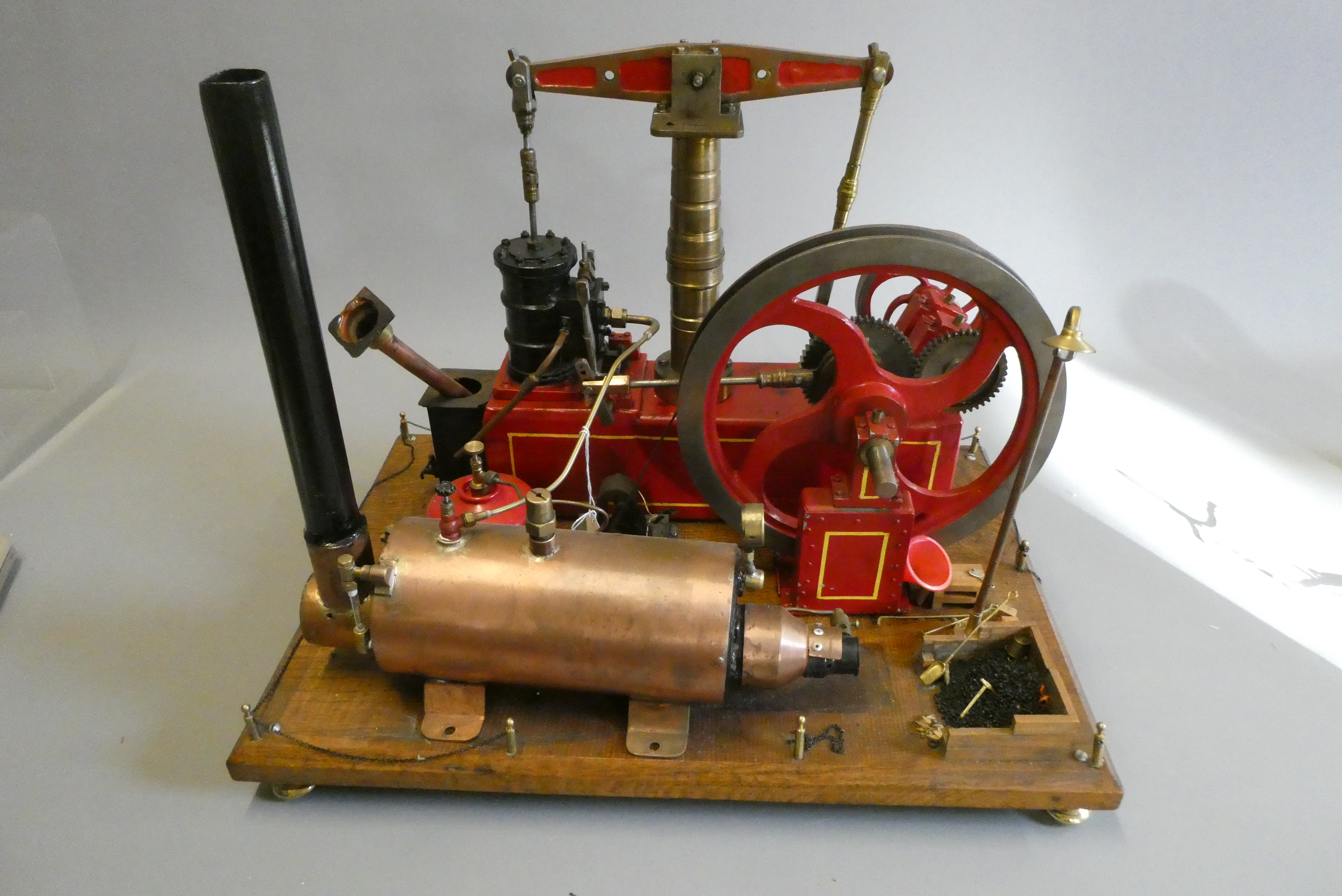Large beam engine model with gas fired boiler Image