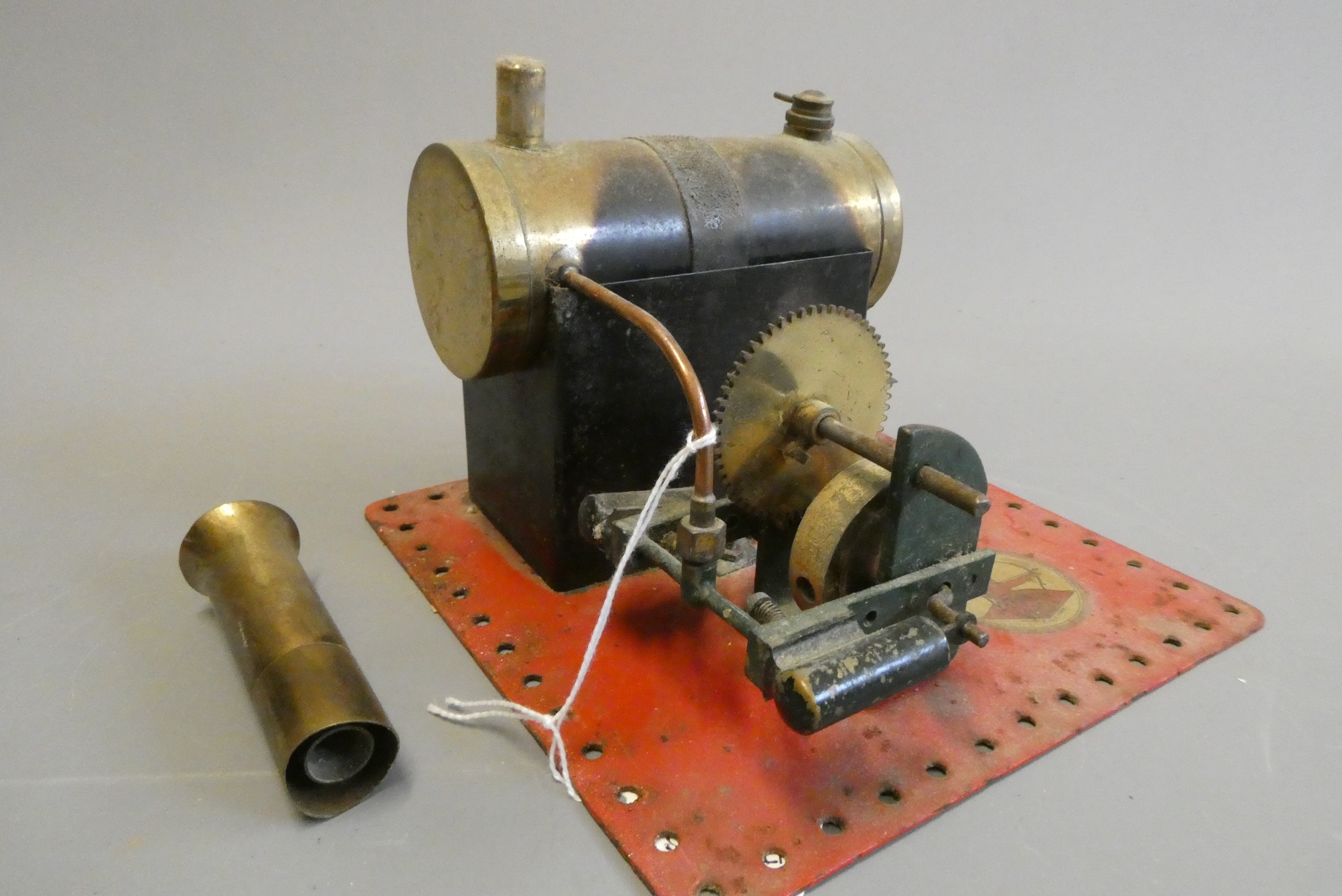 Playworn Mamod and steam boilers and other engine parts including DC Hot Air engine, most items poor Image