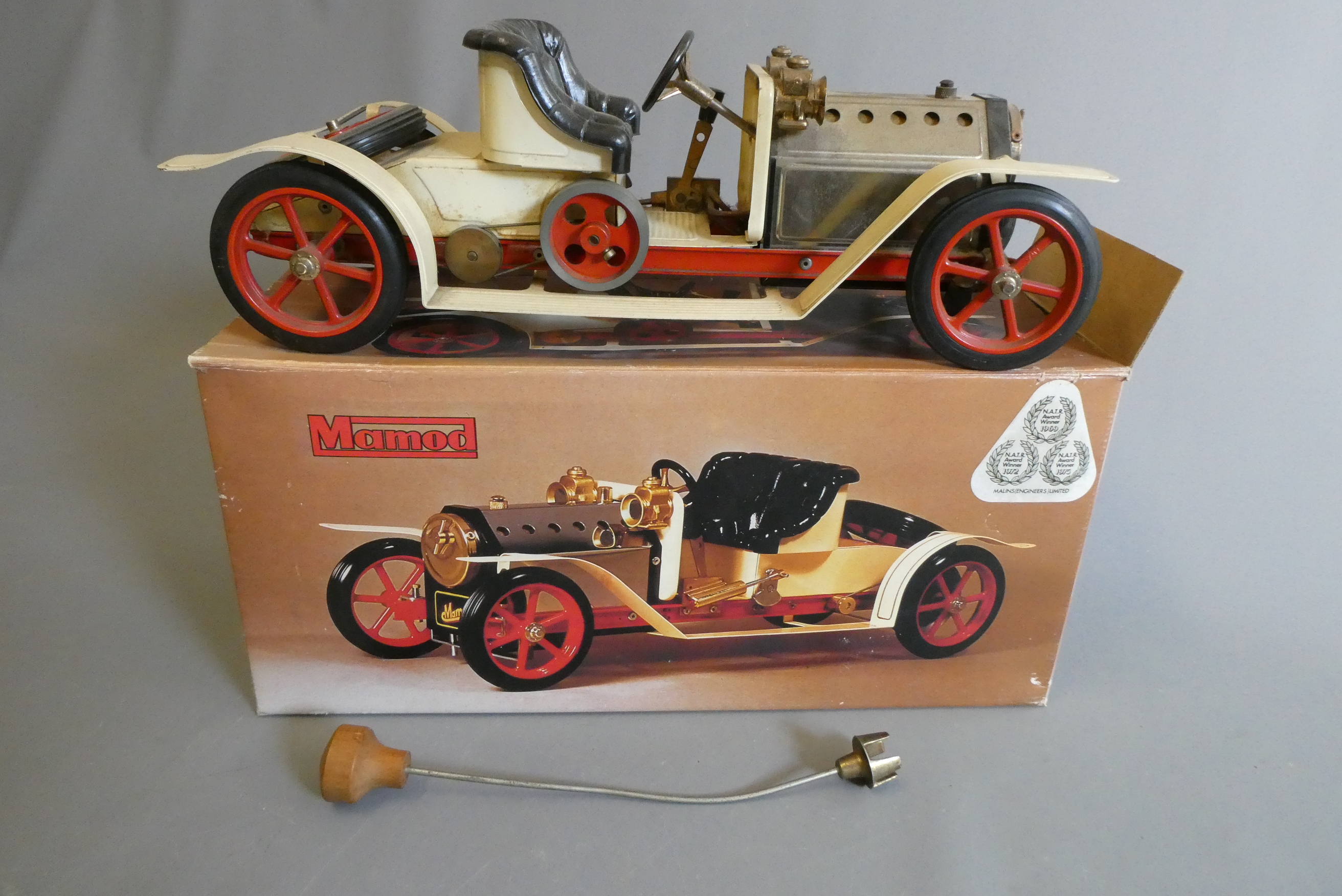 Mamod Roadster, well used condition with some minor rusting, boxed, fair (Est. plus 24% buyer's Image