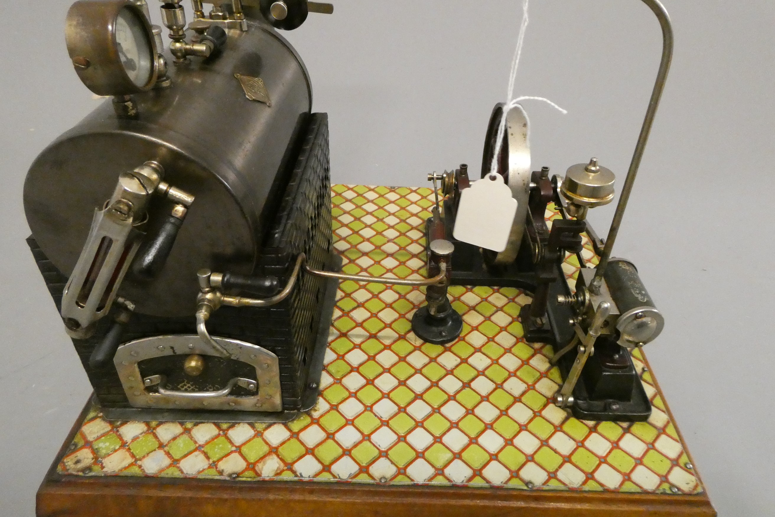 Bing stationary steam engine with blued boiler Image