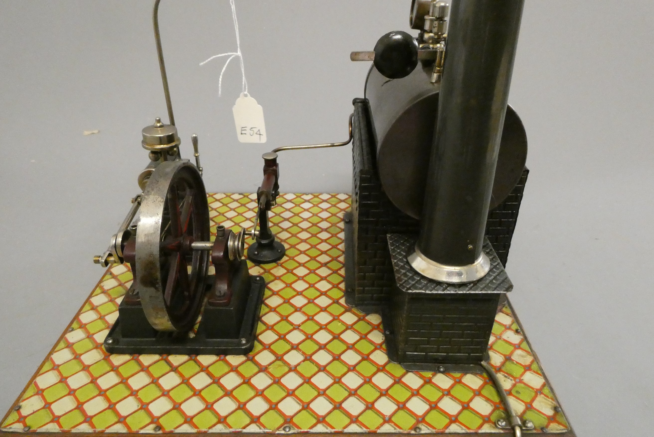 Bing stationary steam engine with blued boiler Image