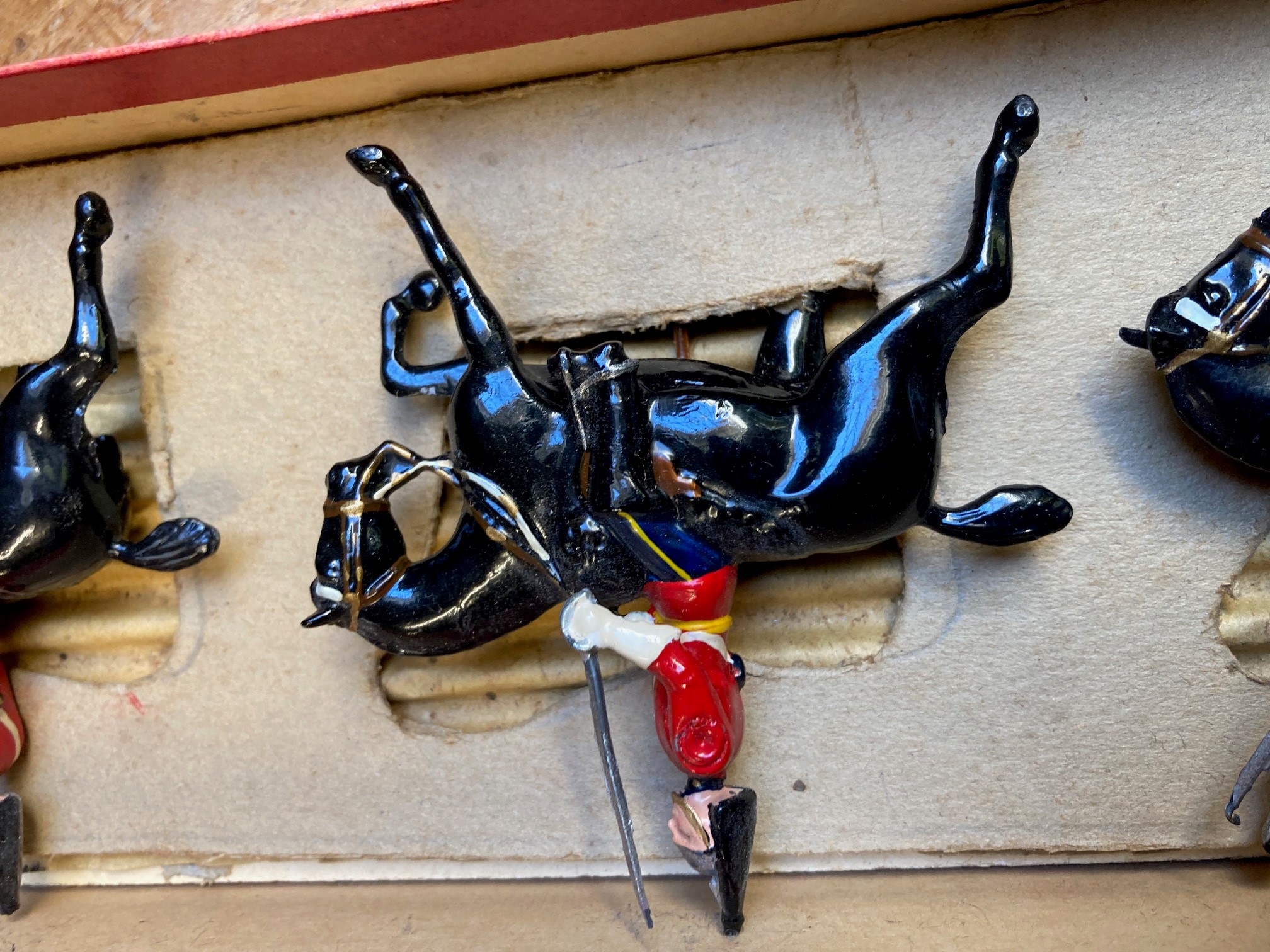 Britains "The Life Guards", five lifeguards on horseback at the trot, boxed, good (Est. plus 24% Image