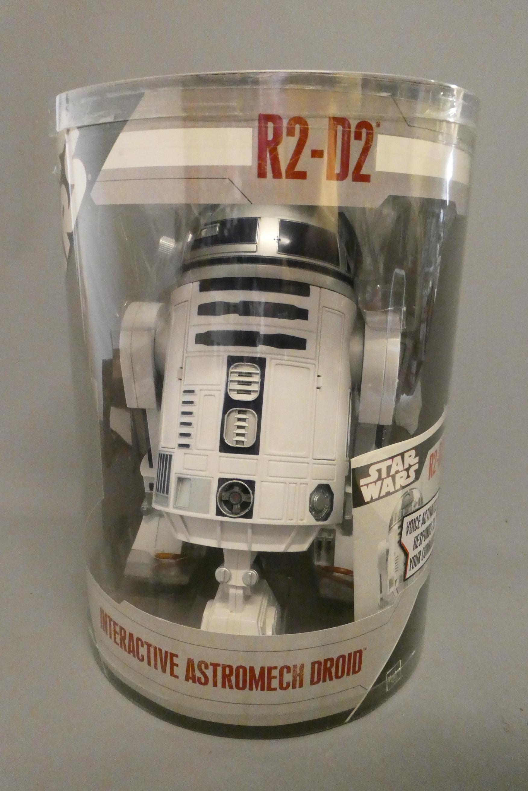 Hasbro Star Wars large scale model of R2D2 robot, unchecked for correct electronic operation, boxed, Image