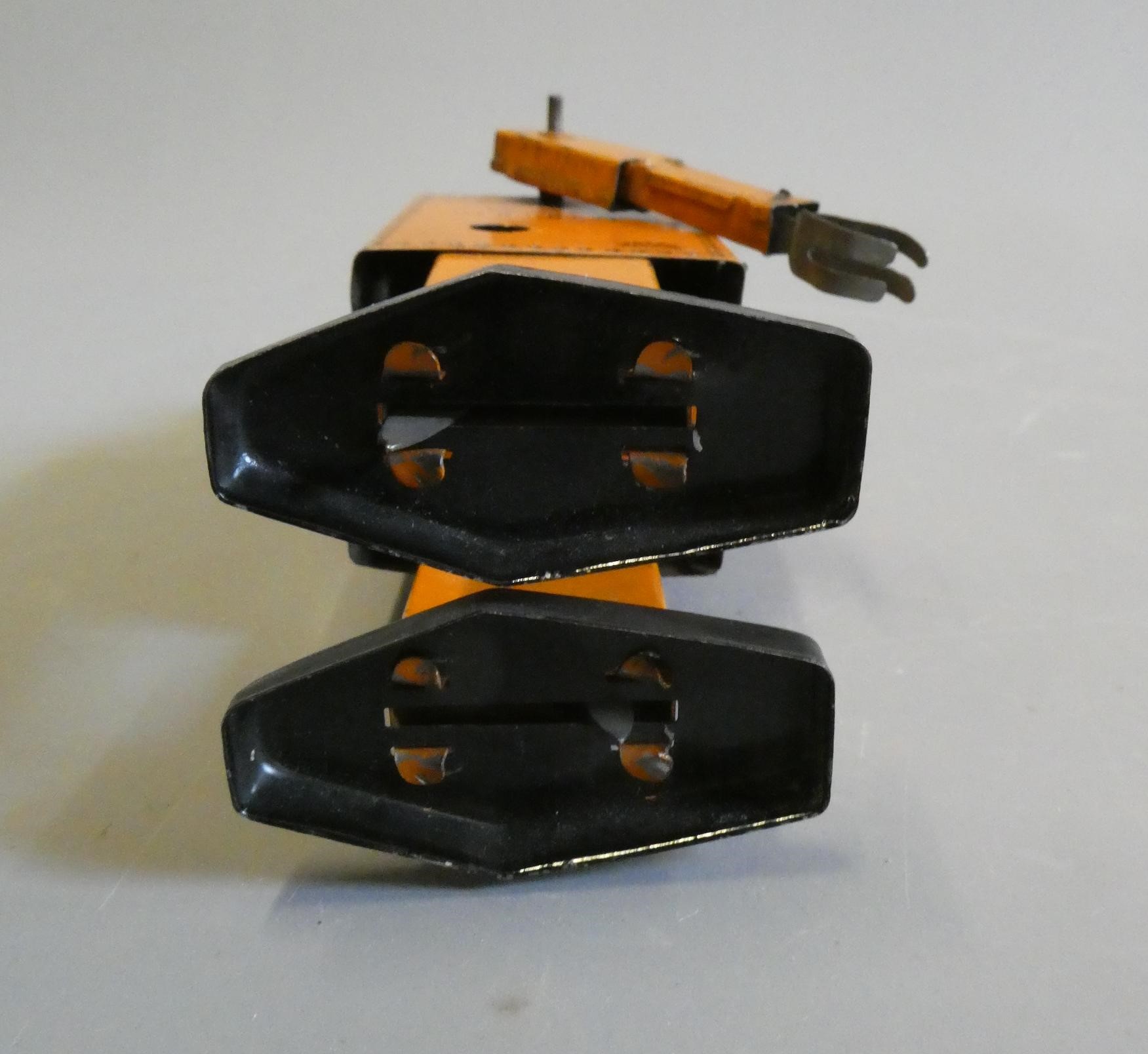 Rare KT toys Japan clockwork robot "Liliput" NP5357 finished in orange with printed detail. Tested Image