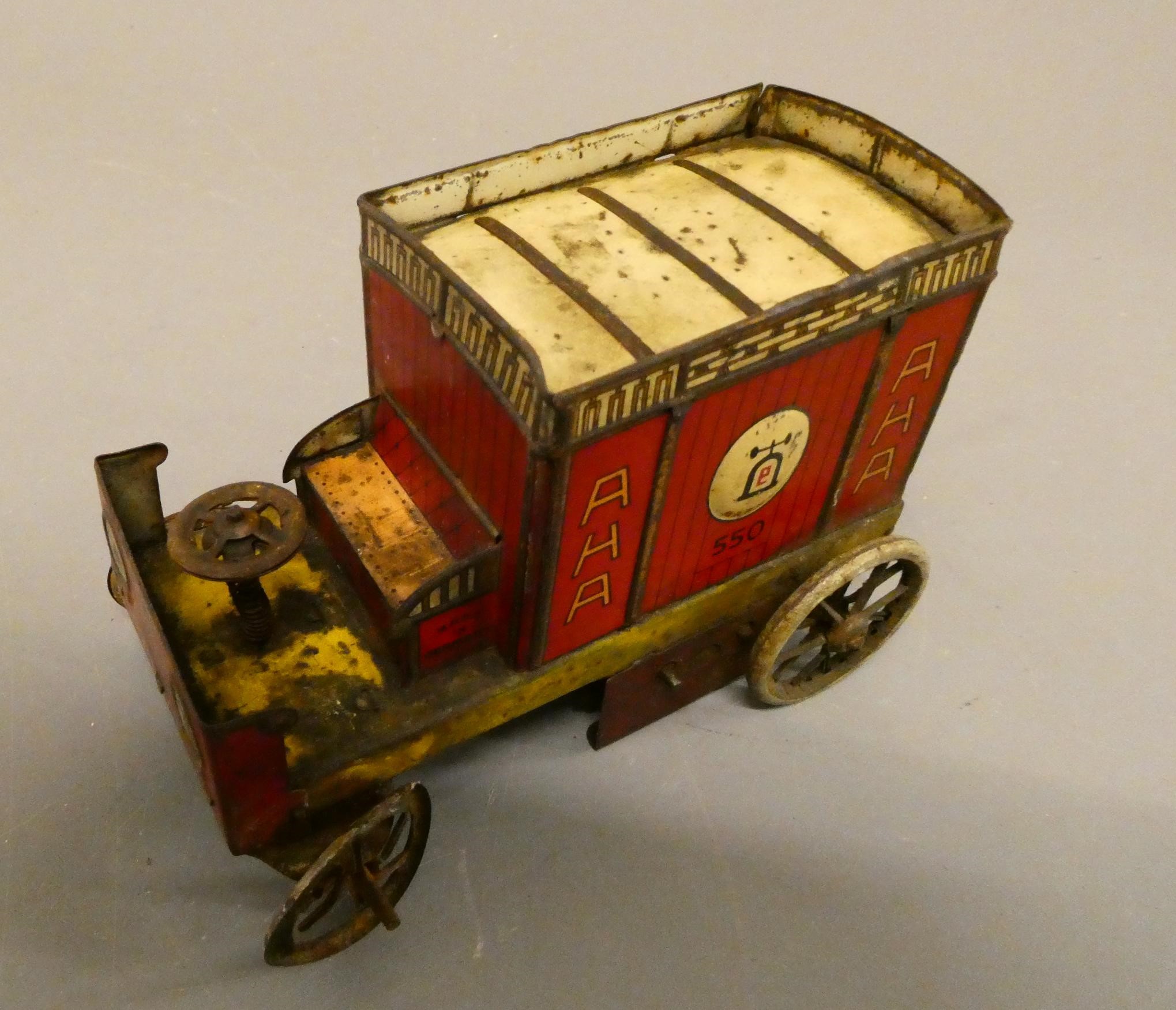 Lehmann clockwork tin printed AHA-AHA van Image