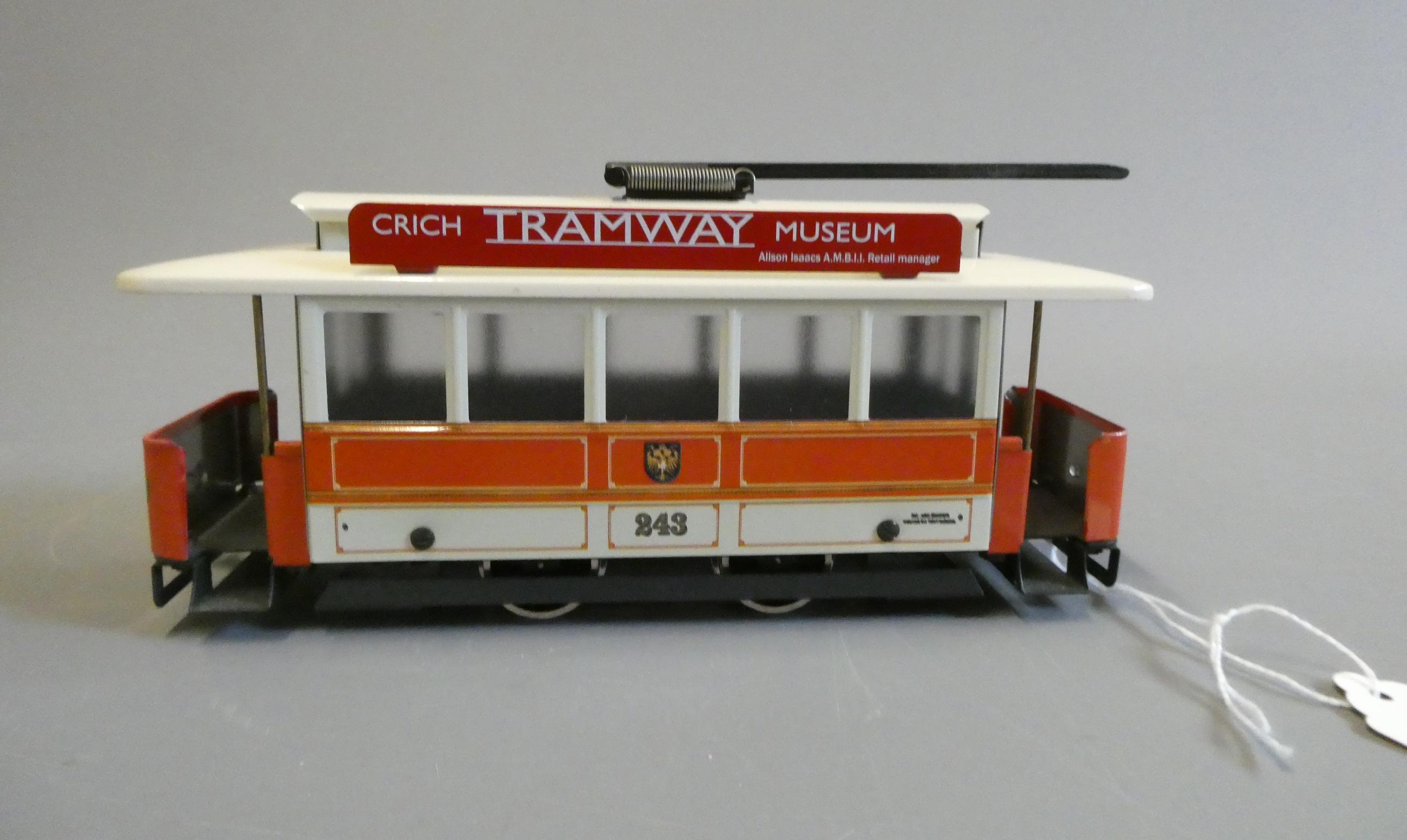 EST 0 gauge Crich Tram Museum model in orange and cream, good to excellent (Est. plus 24% buyer's Image