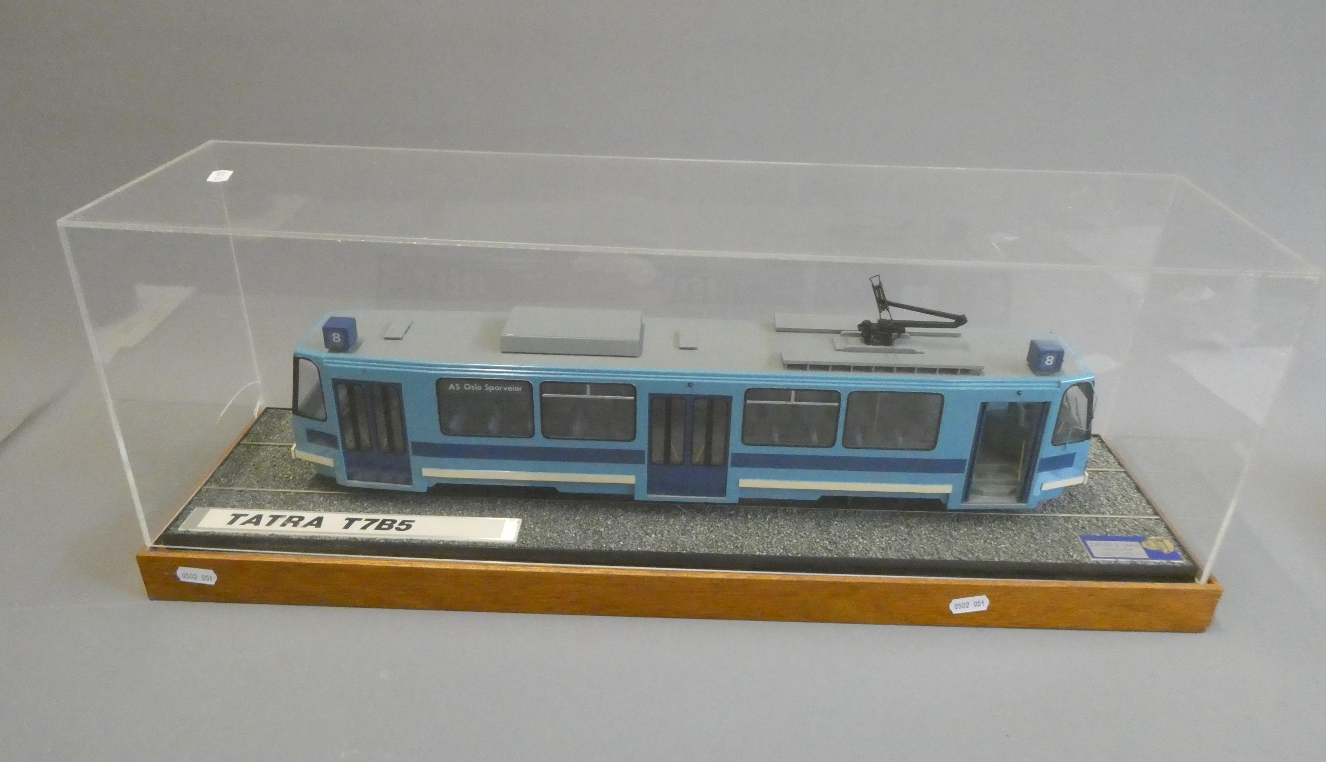 Manufacturer's display model of a TATRA T7B5 Tram Image