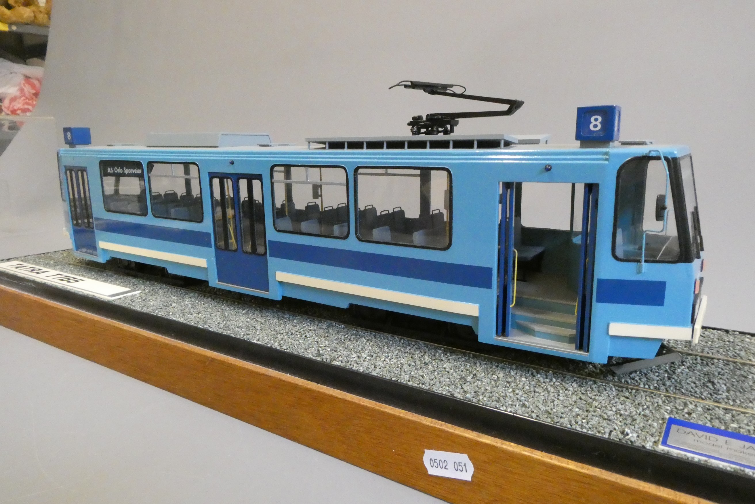 Manufacturer's display model of a TATRA T7B5 Tram Image