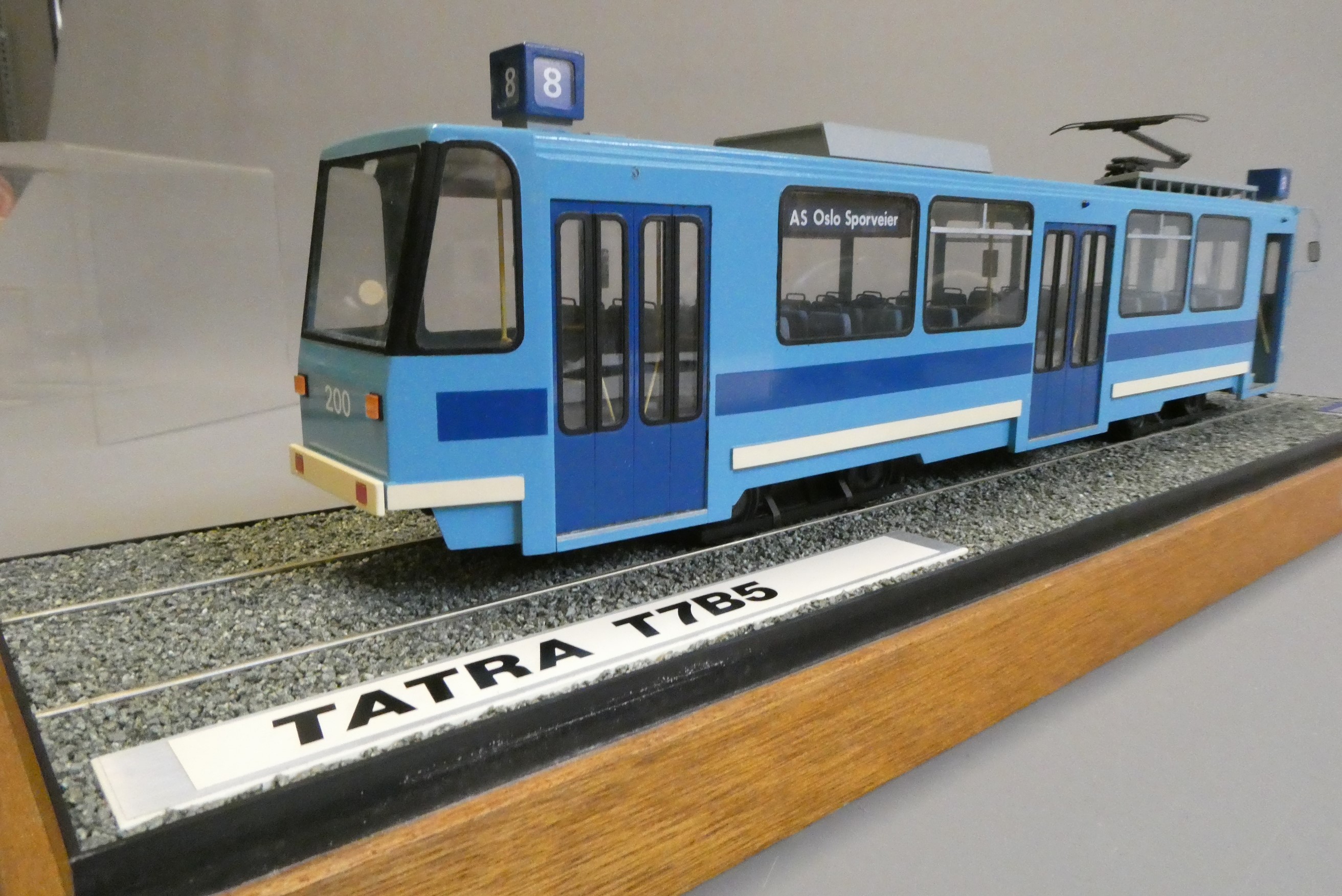 Manufacturer's display model of a TATRA T7B5 Tram Image