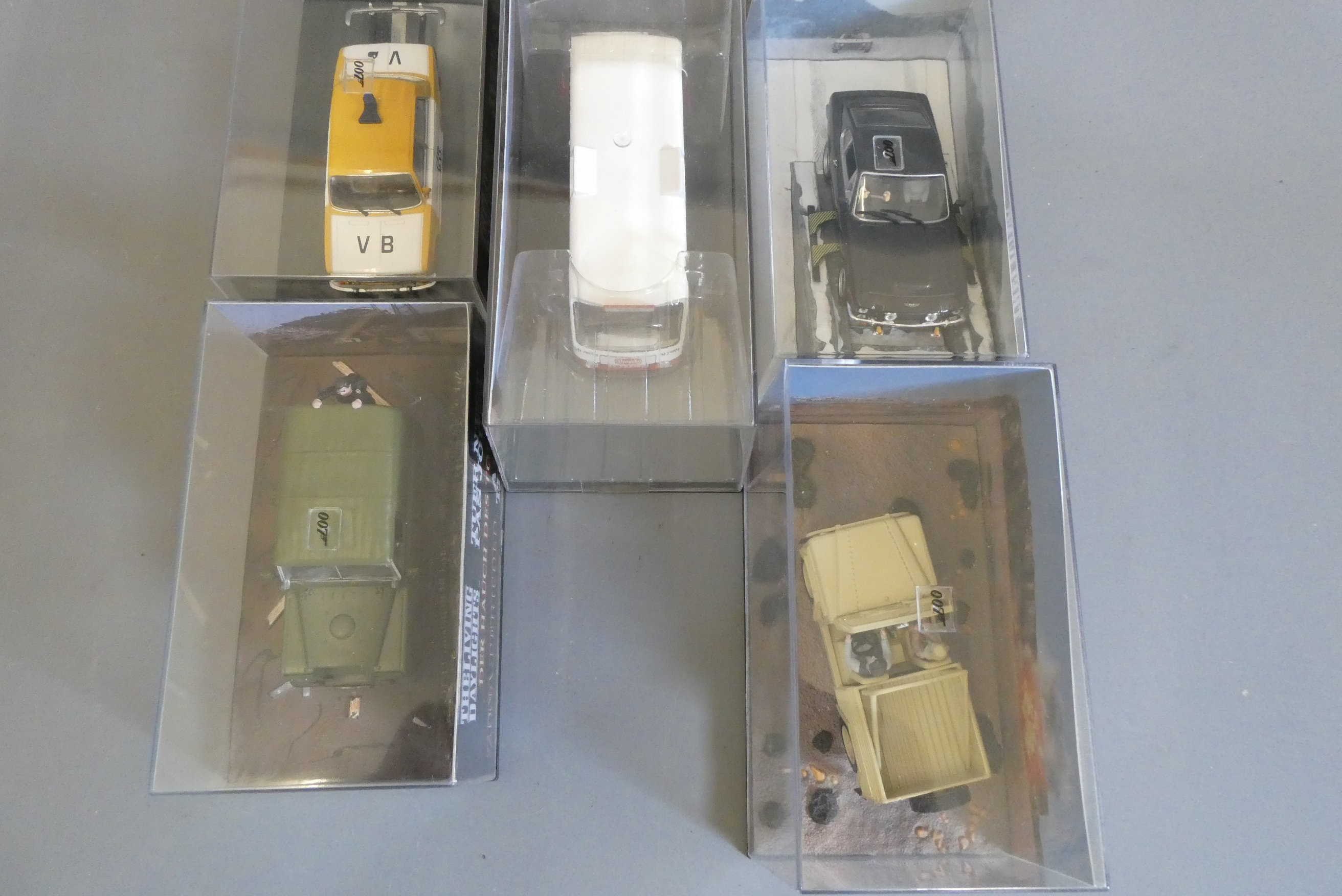 Five Fabbri James Bond vehicles comprising Image