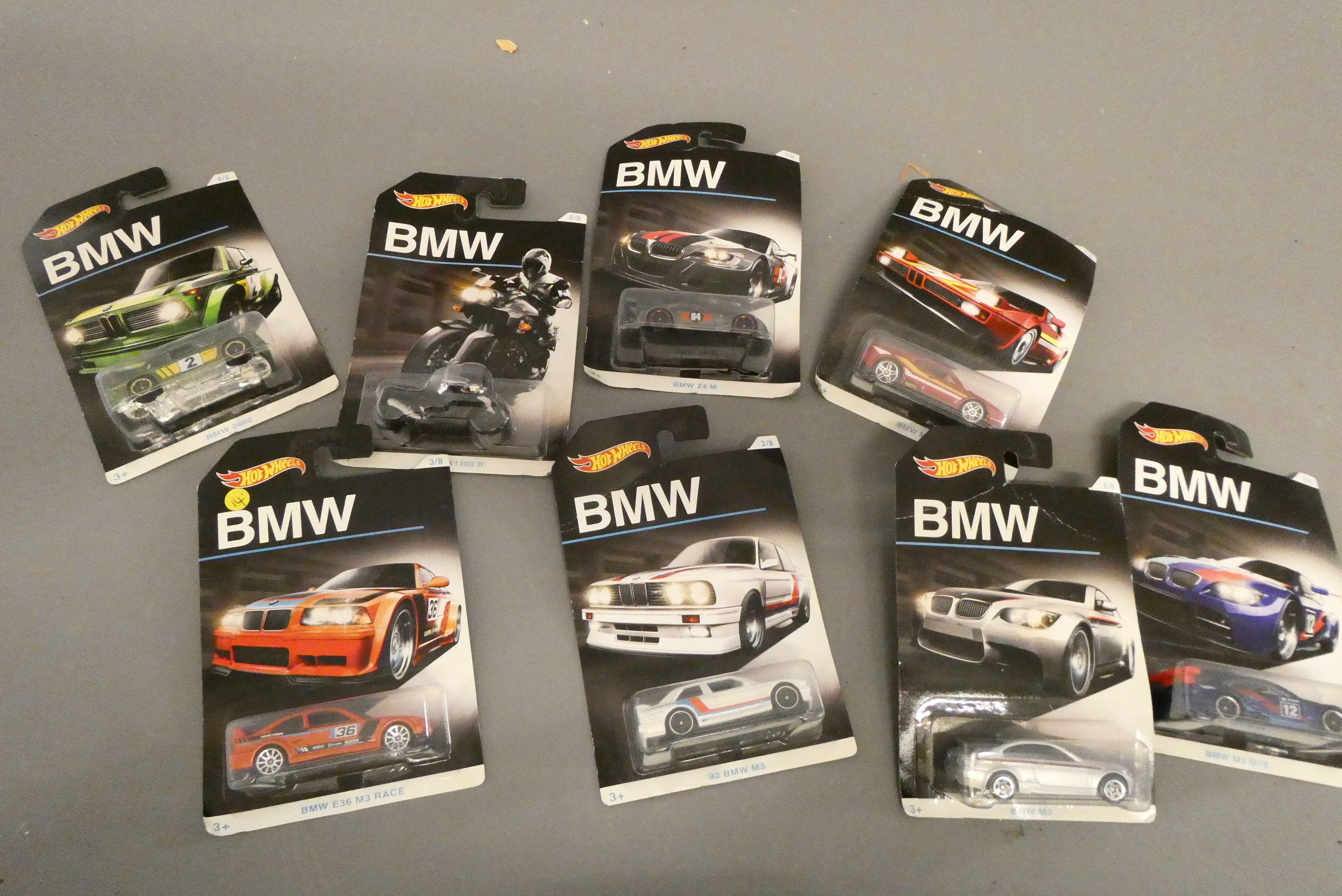Eight Hot Wheels late issue BMW cars, all items mint (Est. plus 24% buyer's premium inc. VAT) Image