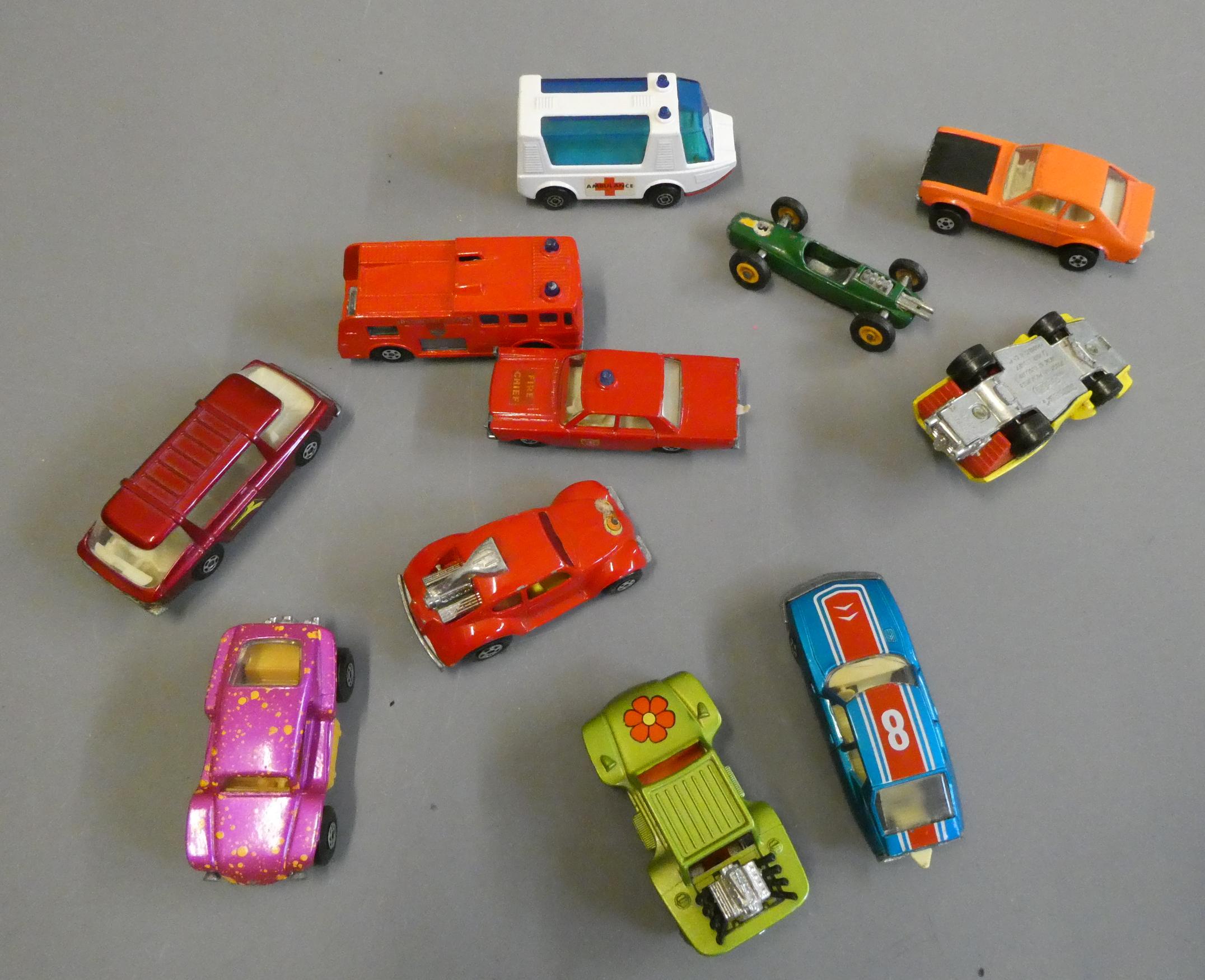Unboxed Matchbox Superfast models and a small number of late issue boxed Matchbox vehicles, good to Image