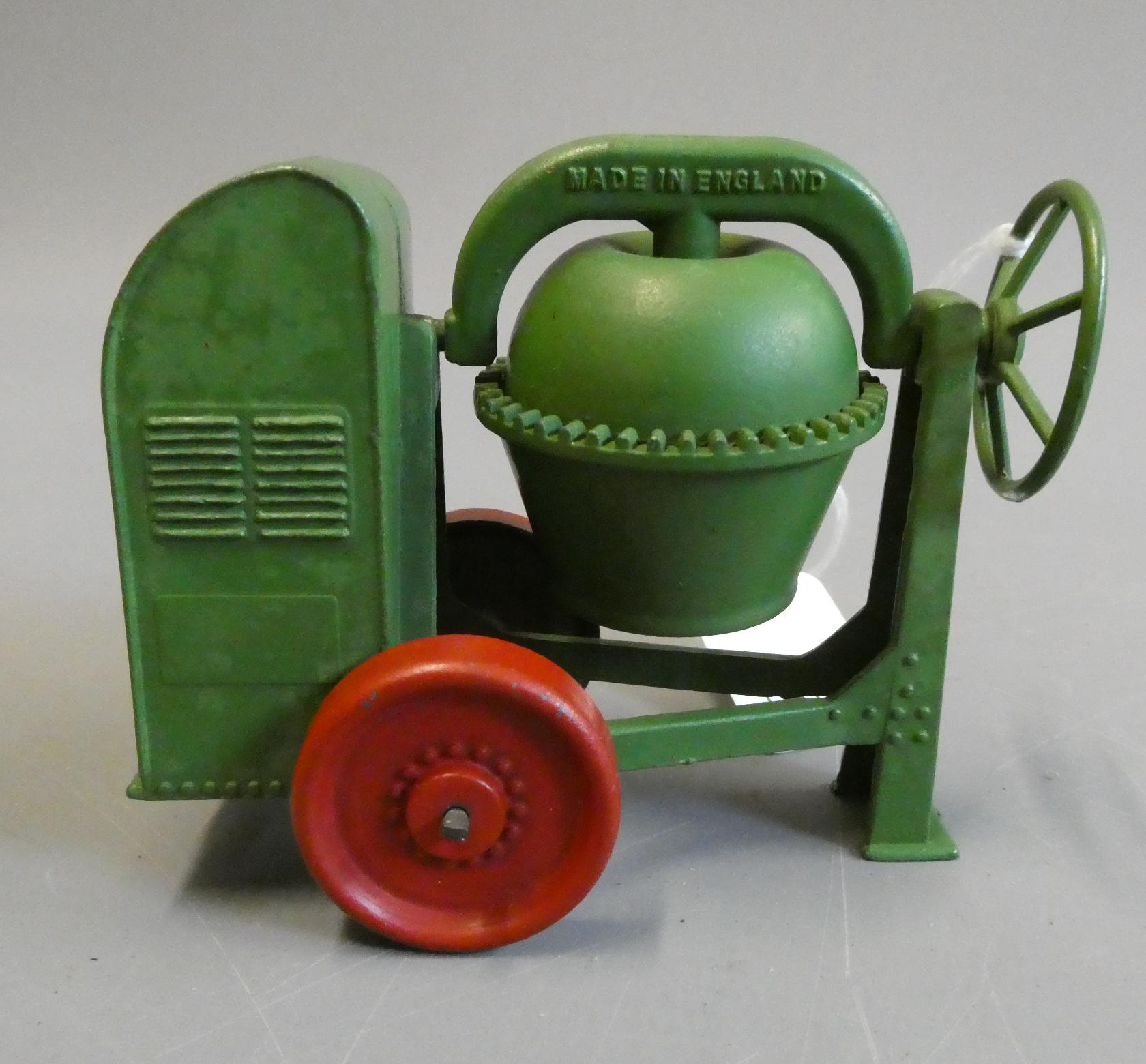 Lesney Toys large cement mixer model finished in green with red wheels, overall condition very good Image