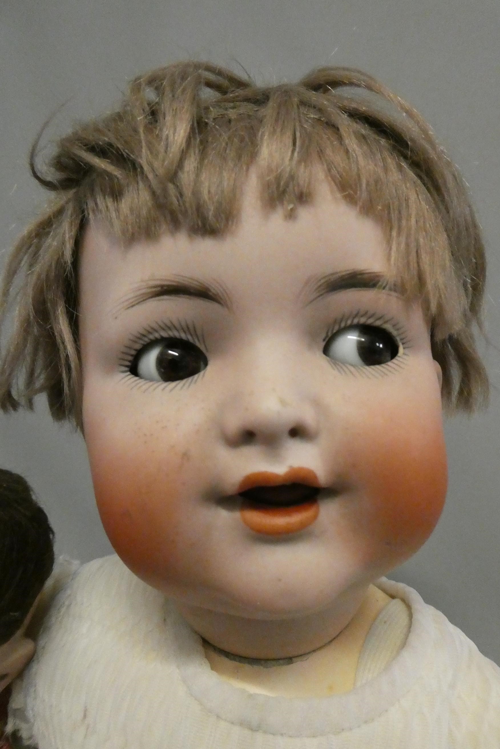 Two bisque socket head dolls Image