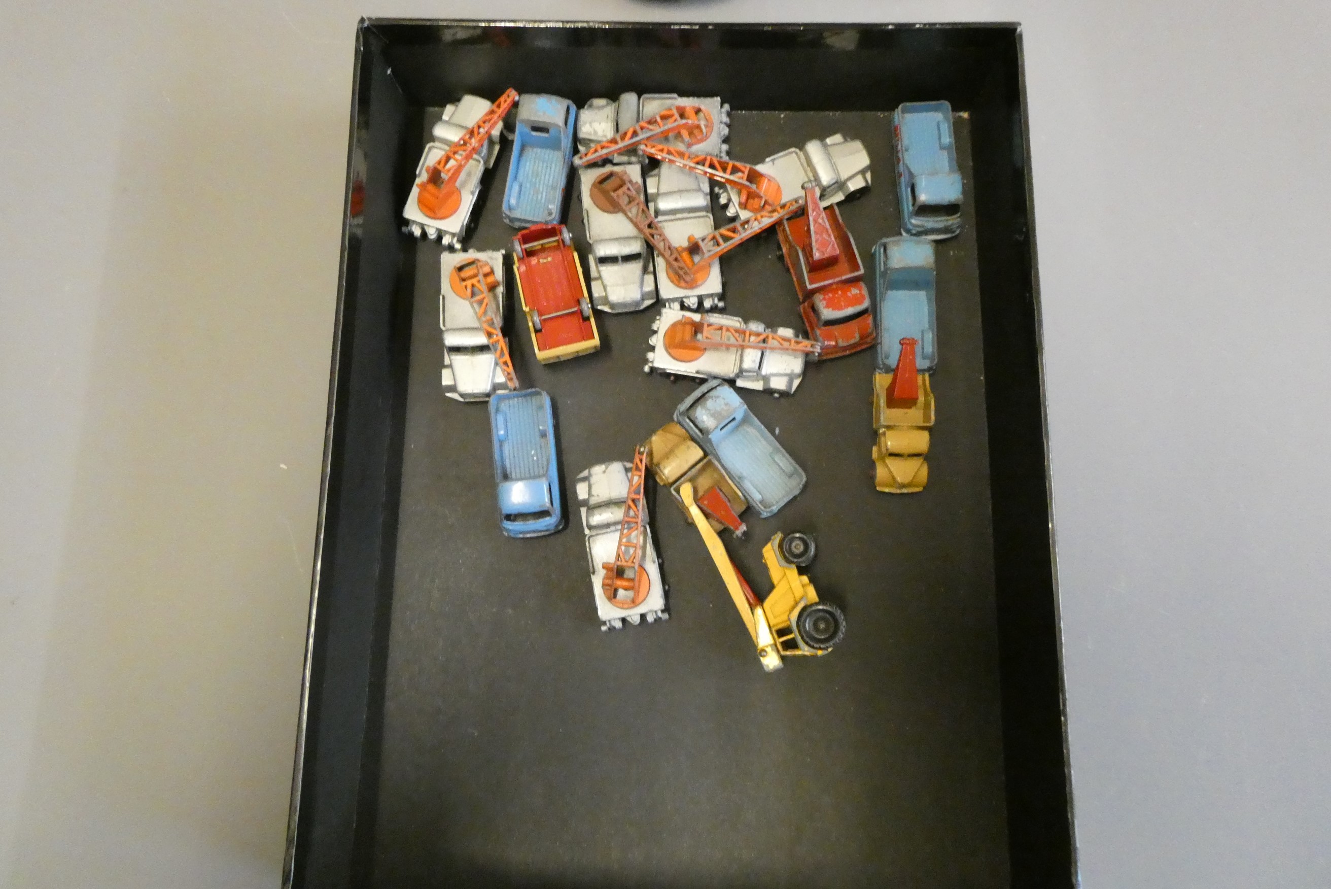 Quantity of playworn Matchbox cars, most items have paint missing, overpainting or damage, poor Image