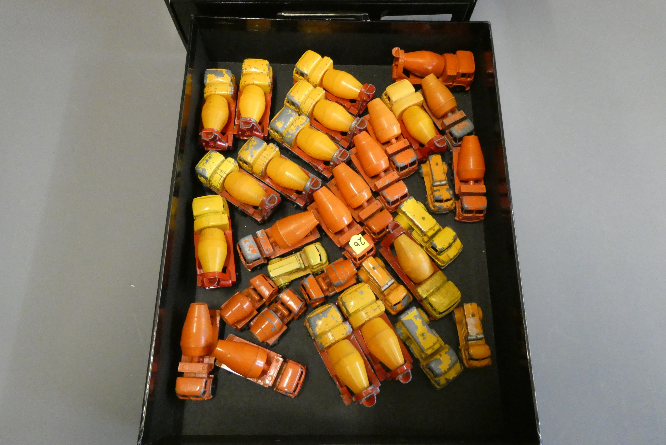 Quantity of playworn Matchbox cars, most items have paint missing, overpainting or damage, poor Image