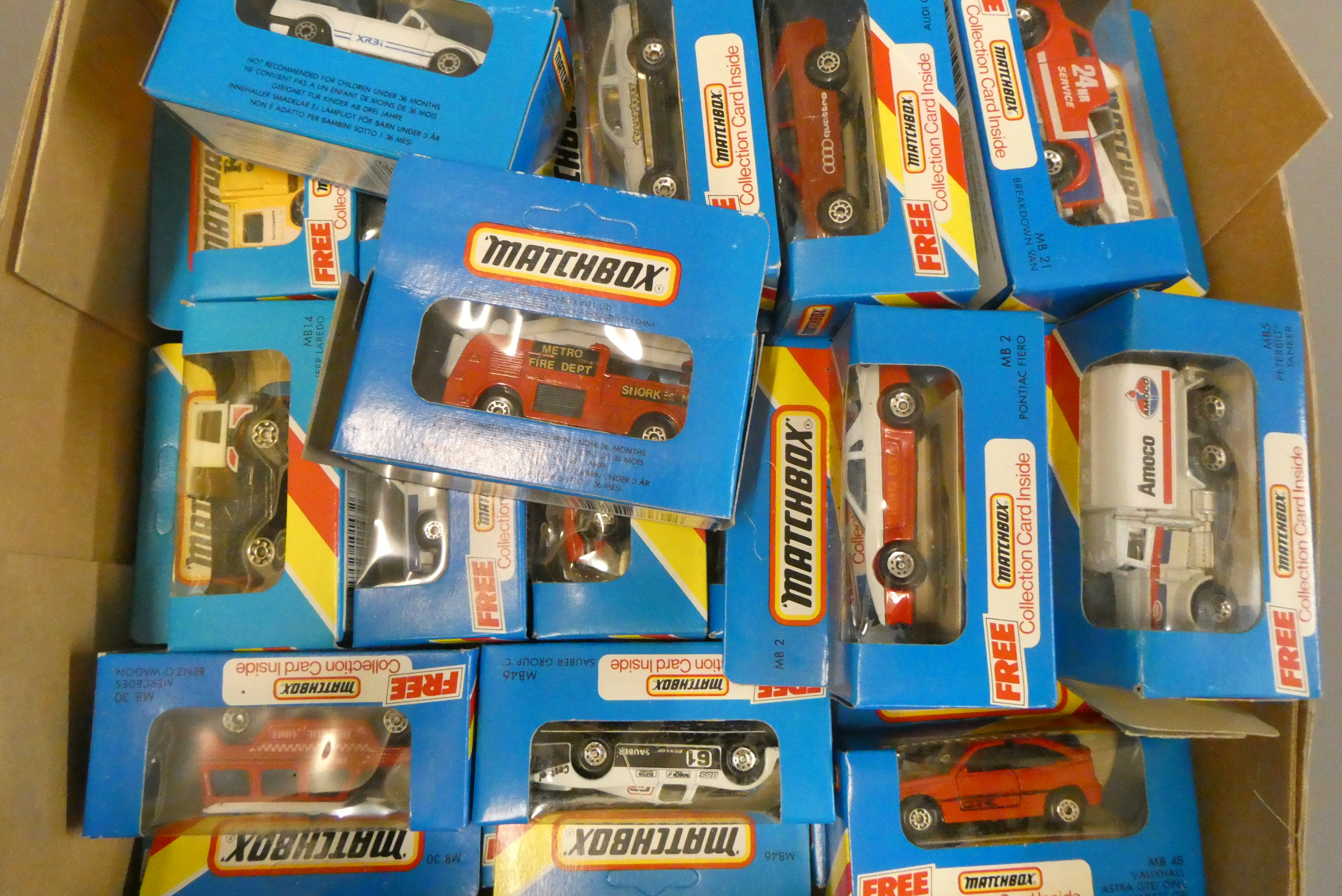 Thirty nine Late Issue Matchbox vehicles, all items boxed, mint (Est. plus 24% buyer's premium inc. Image