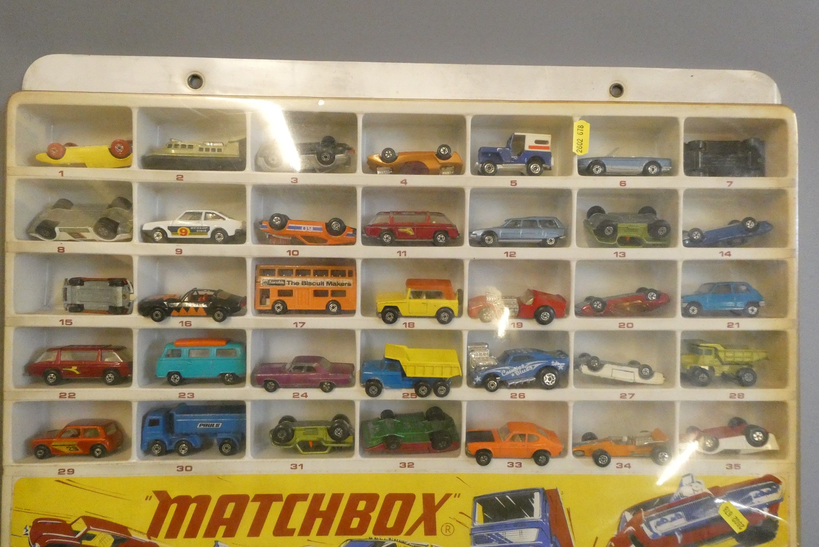 Matchbox superfast shop wall display unit | Hartleys Auctioneers & Valuers