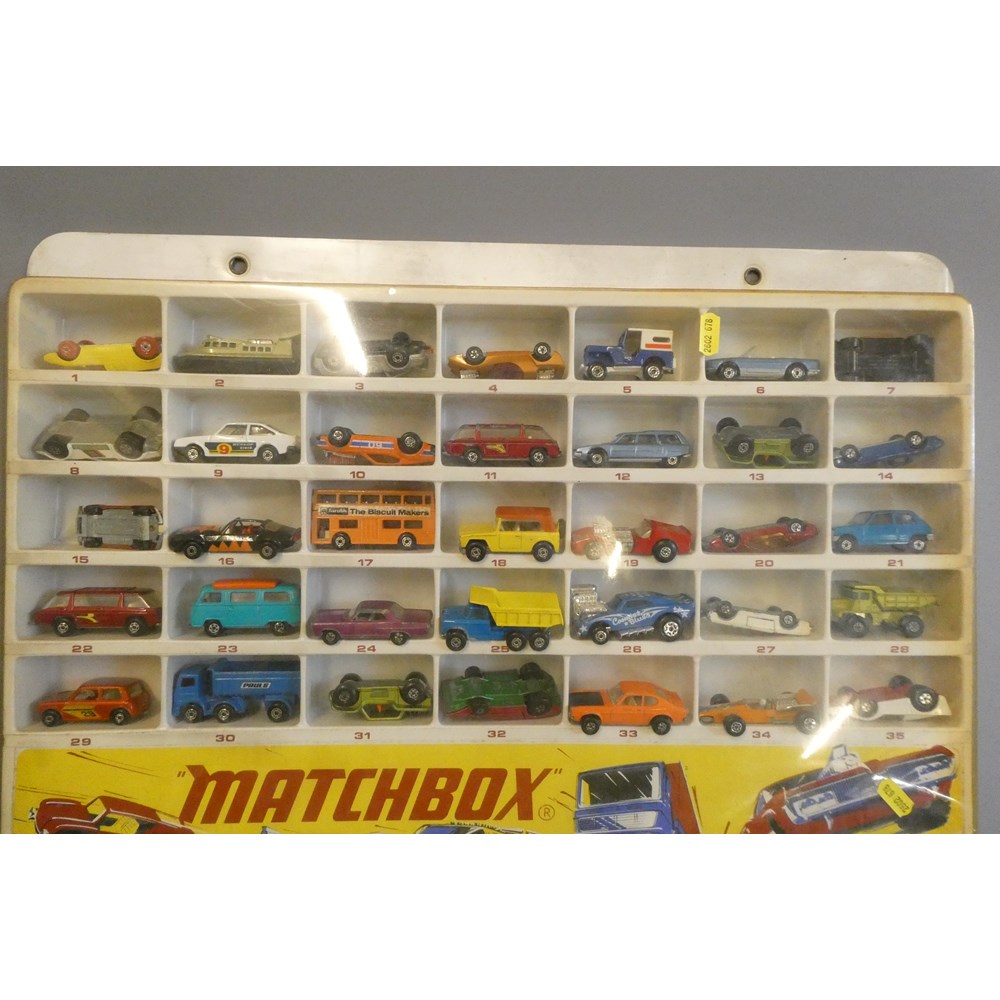 Matchbox superfast shop wall display unit | Hartleys Auctioneers & Valuers