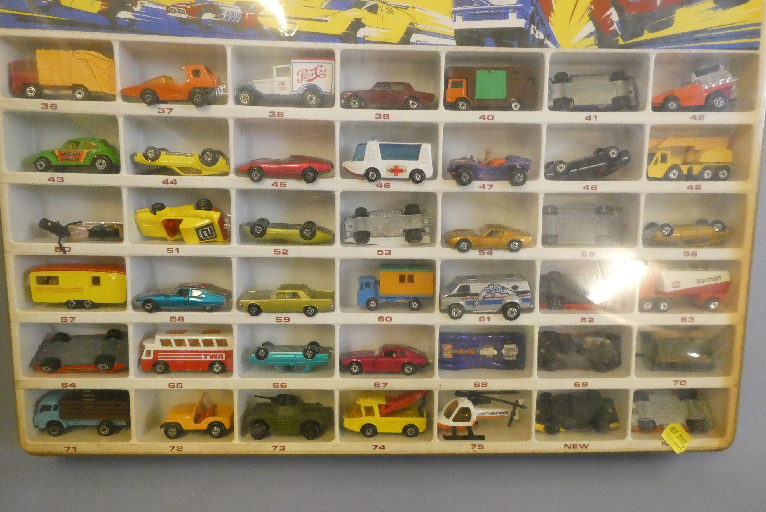 Matchbox Superfast shop wall display unit Image