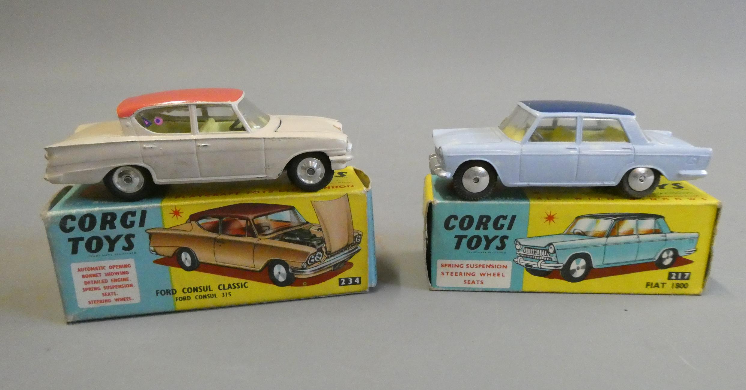 Corgi 217 Fiat 1800 finished in blue with dark blue roof Image