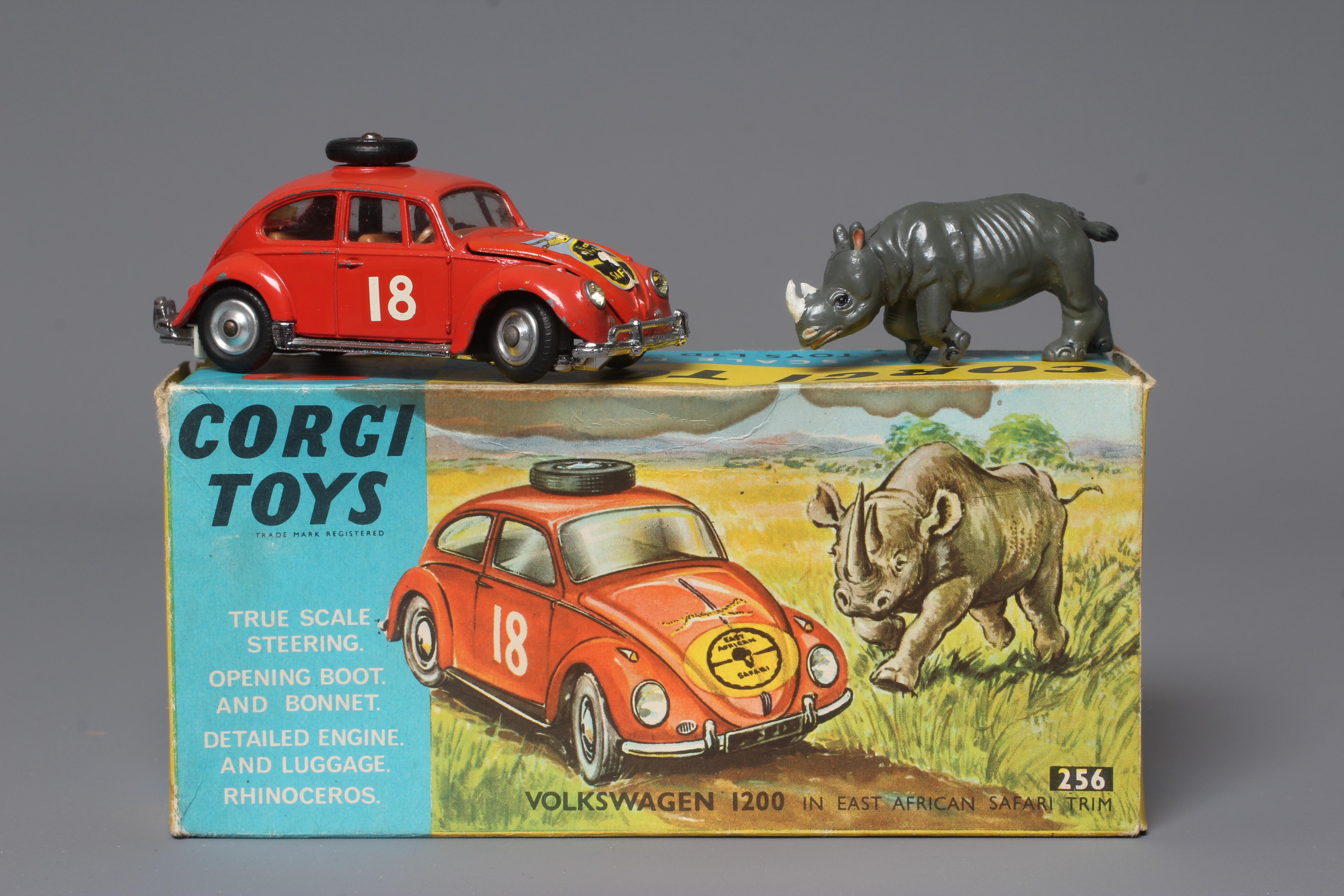 Corgi 256 VW 1200 Safari and Rhino, box is good but internal packing is missing, model good+ (Est. Image