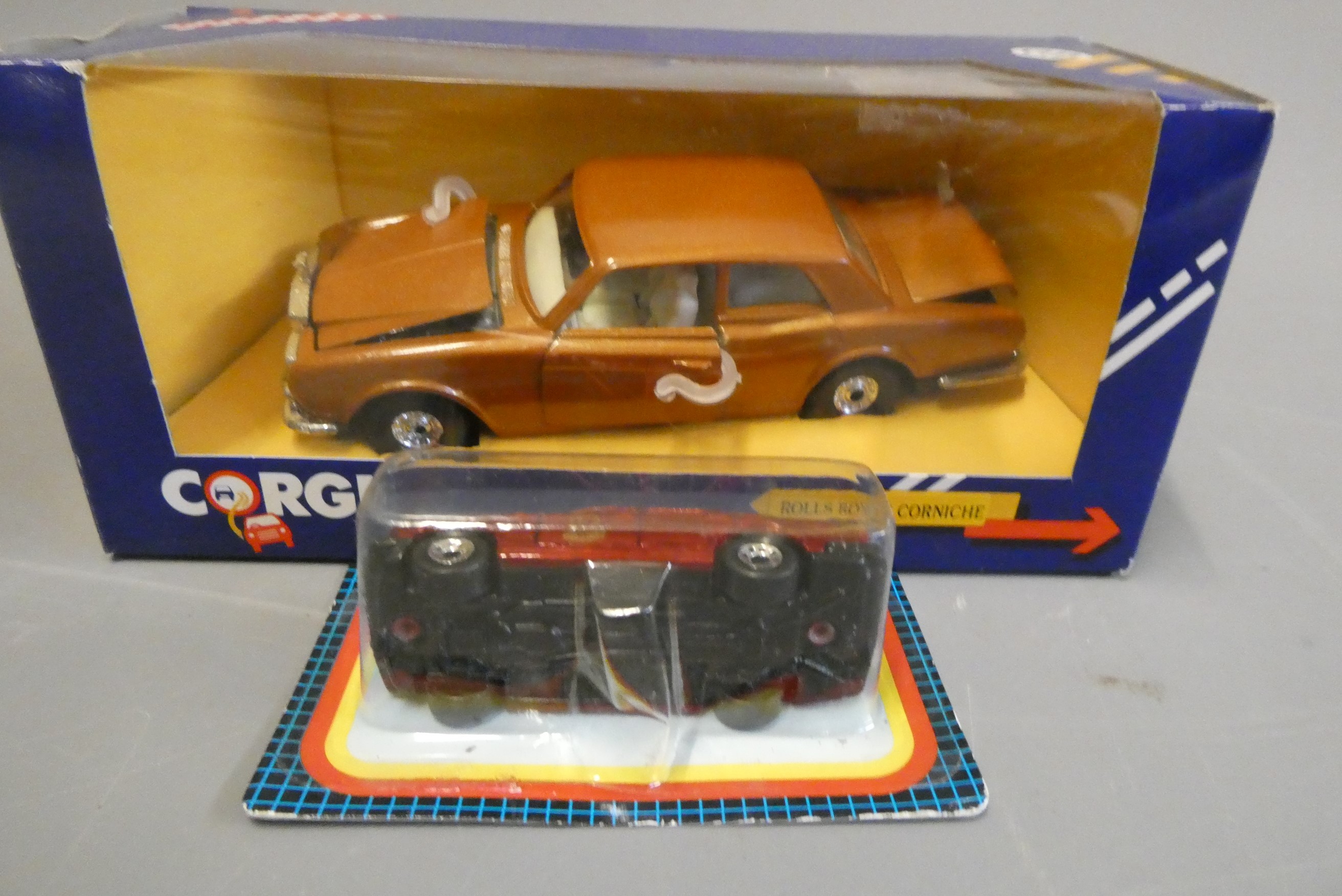 Corgi 224 Bentley Continental, boxed, excellent and a Rolls Royce Corniche and Matchbox Rolls Royce, Image