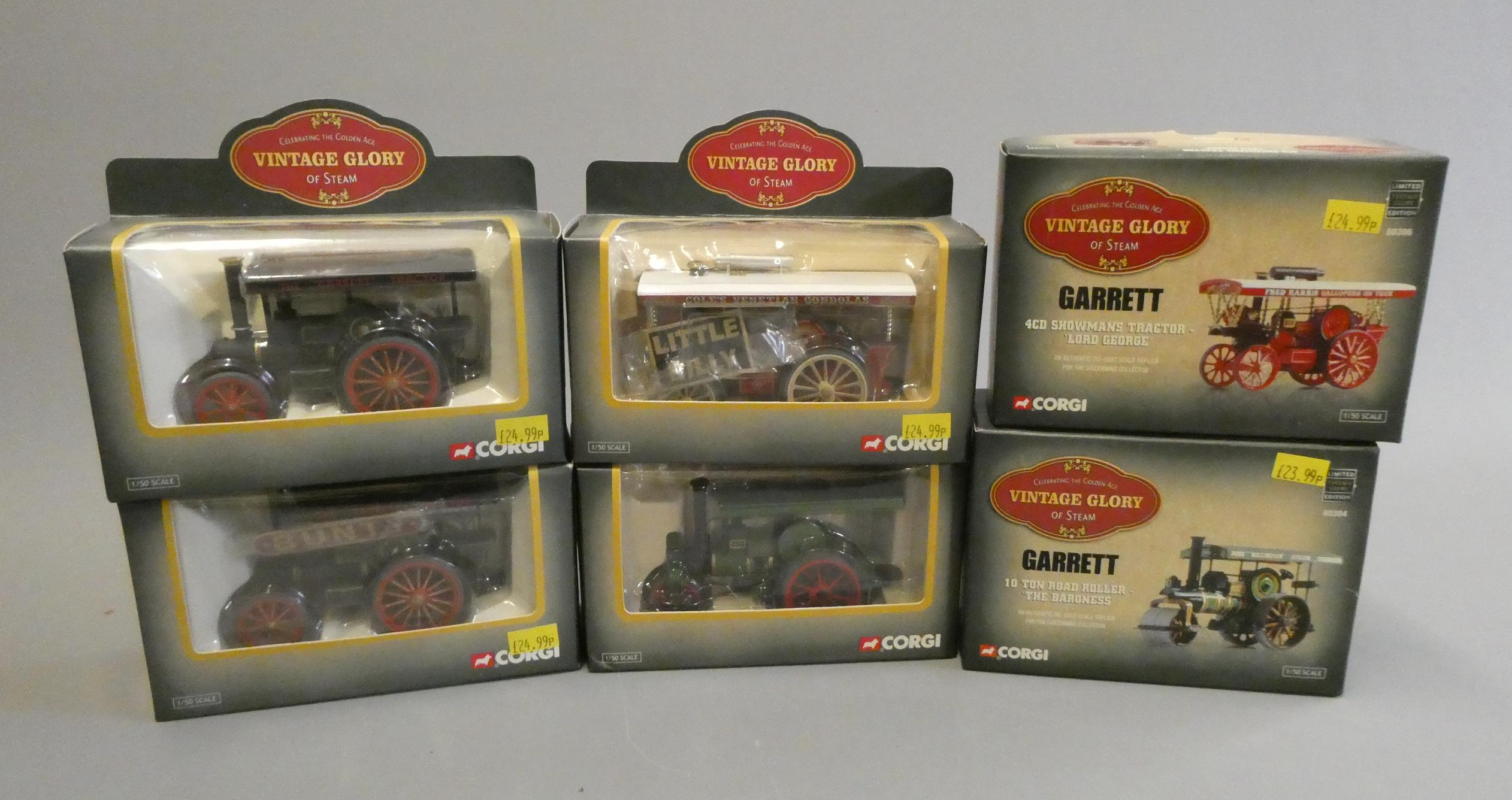 Six Corgi Vintage Glory traction engines comprising Garrett Image
