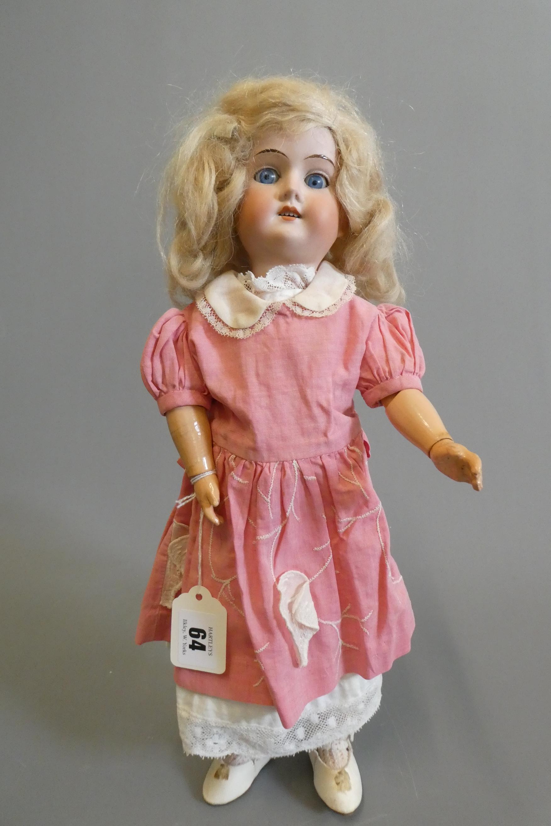 An Ernst Metzler bisque socket head doll Image