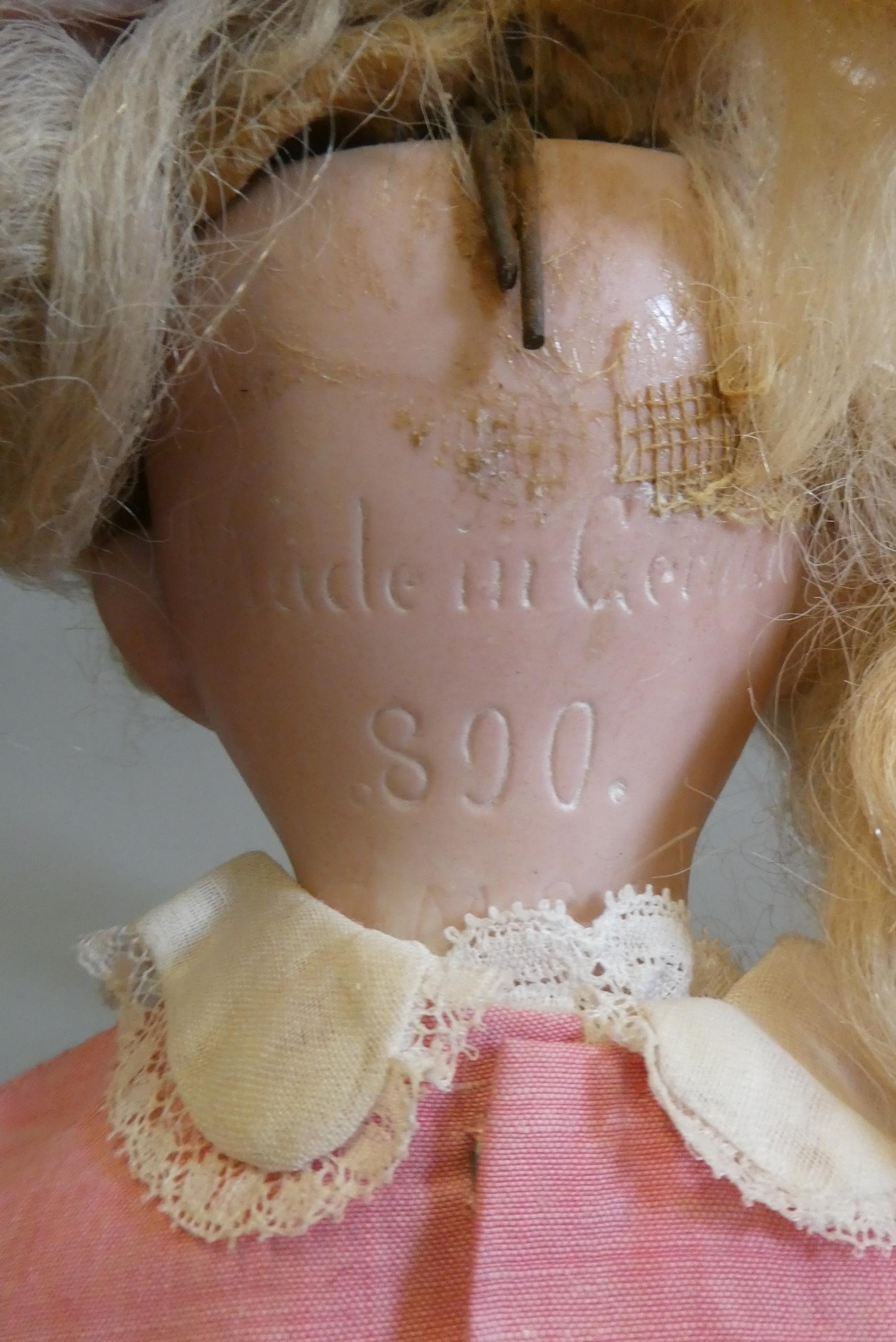 An Ernst Metzler bisque socket head doll Image