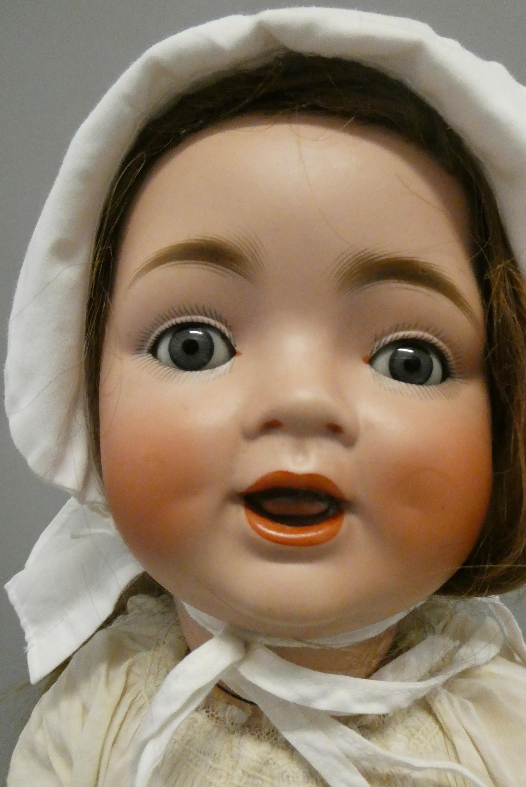 A Catterfelder Puppenfabrik bisque socket head character doll Image