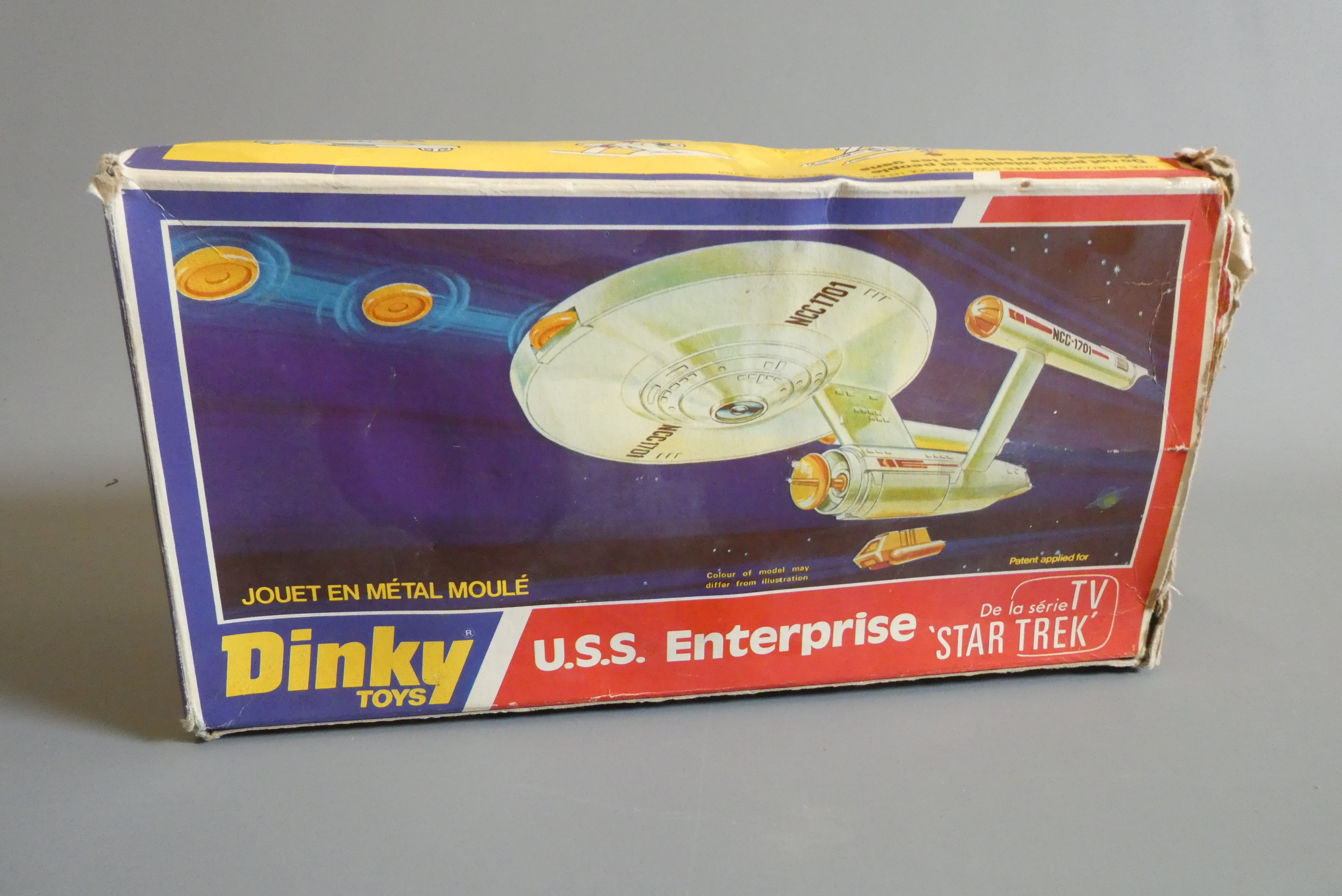 Dinky 358 Star Trek USS Enterprise space ship, box poor, model good (Est. plus 24% buyer's premium Image