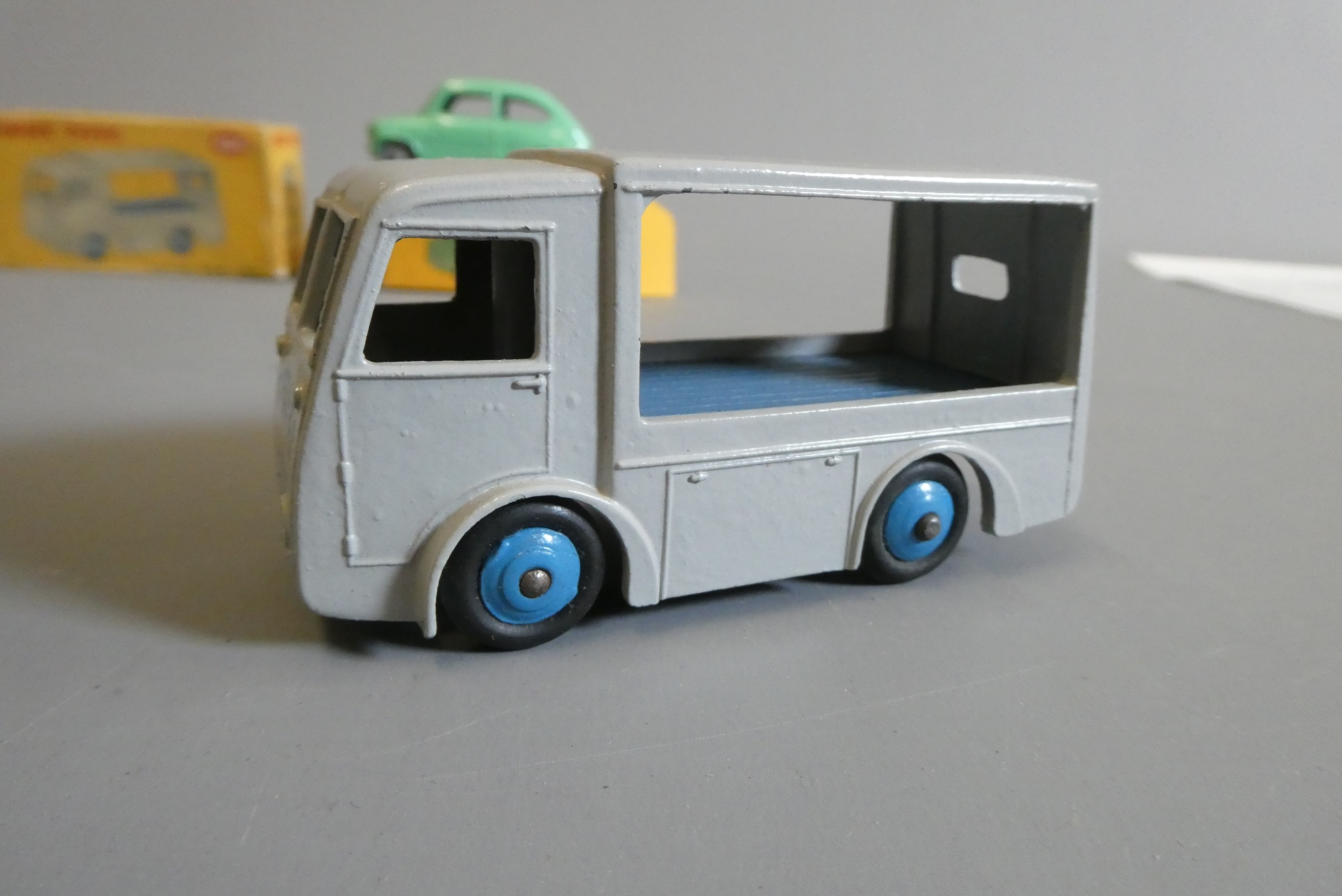 Dinky 183 Fiat 600 and 490 Milk van, boxes fair, models excellent (Est. plus 24% buyer's premium Image