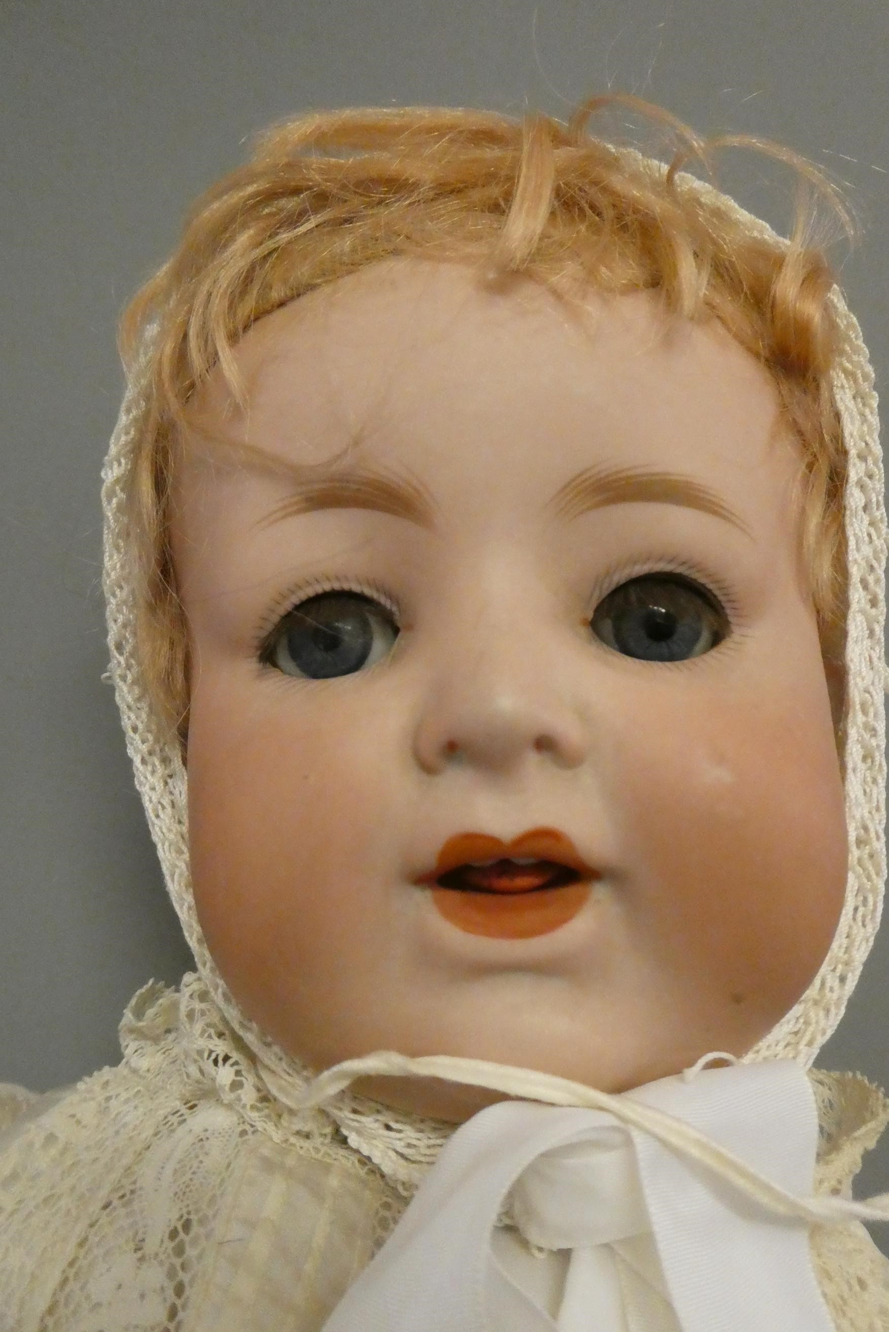 Two German bisque socket head dolls Image