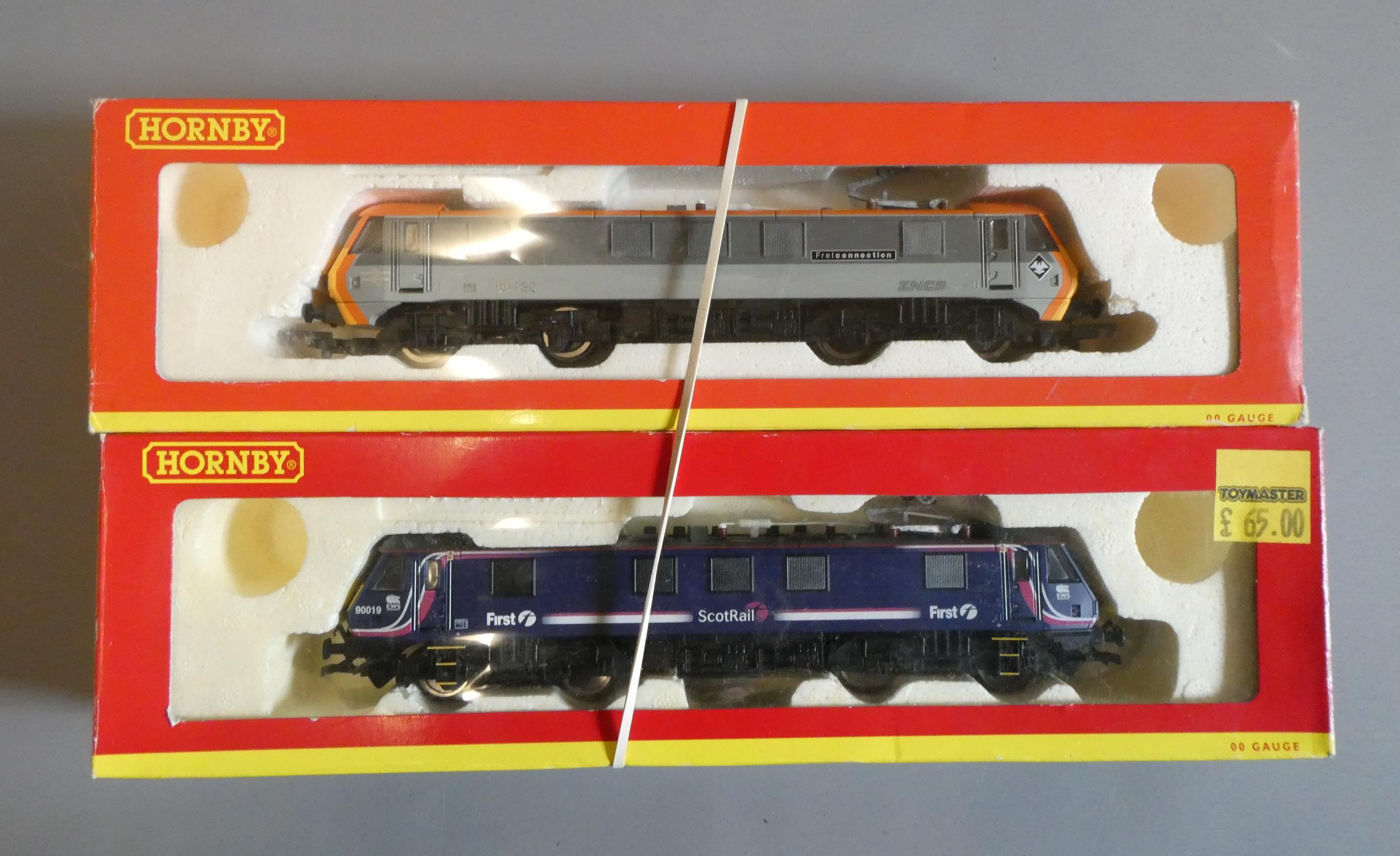 Hornby Railways Scotrail Class 90 locomotive and SNCF Class 90 locomotive, both items boxed, Image