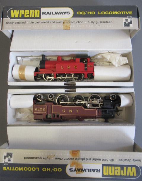 Wrenn LMS red 2-6-4 Tank locomotive and LMS red 0-6-0 Tank locomotive, both items boxed, good to Image