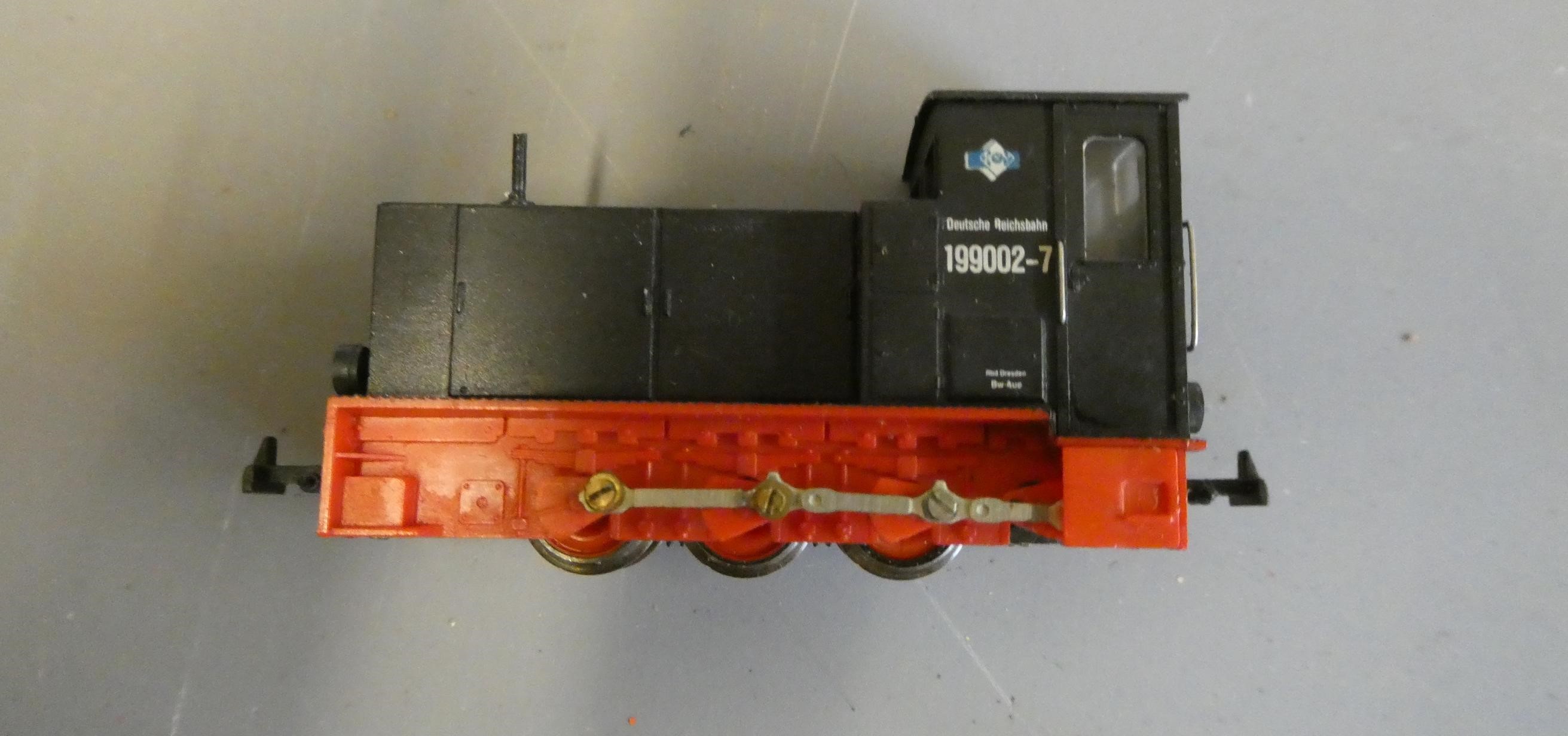 Bemo H0e Narrow gauge diesel locomotive, wheel quartering looks to be out, otherwise, good+, boxed Image