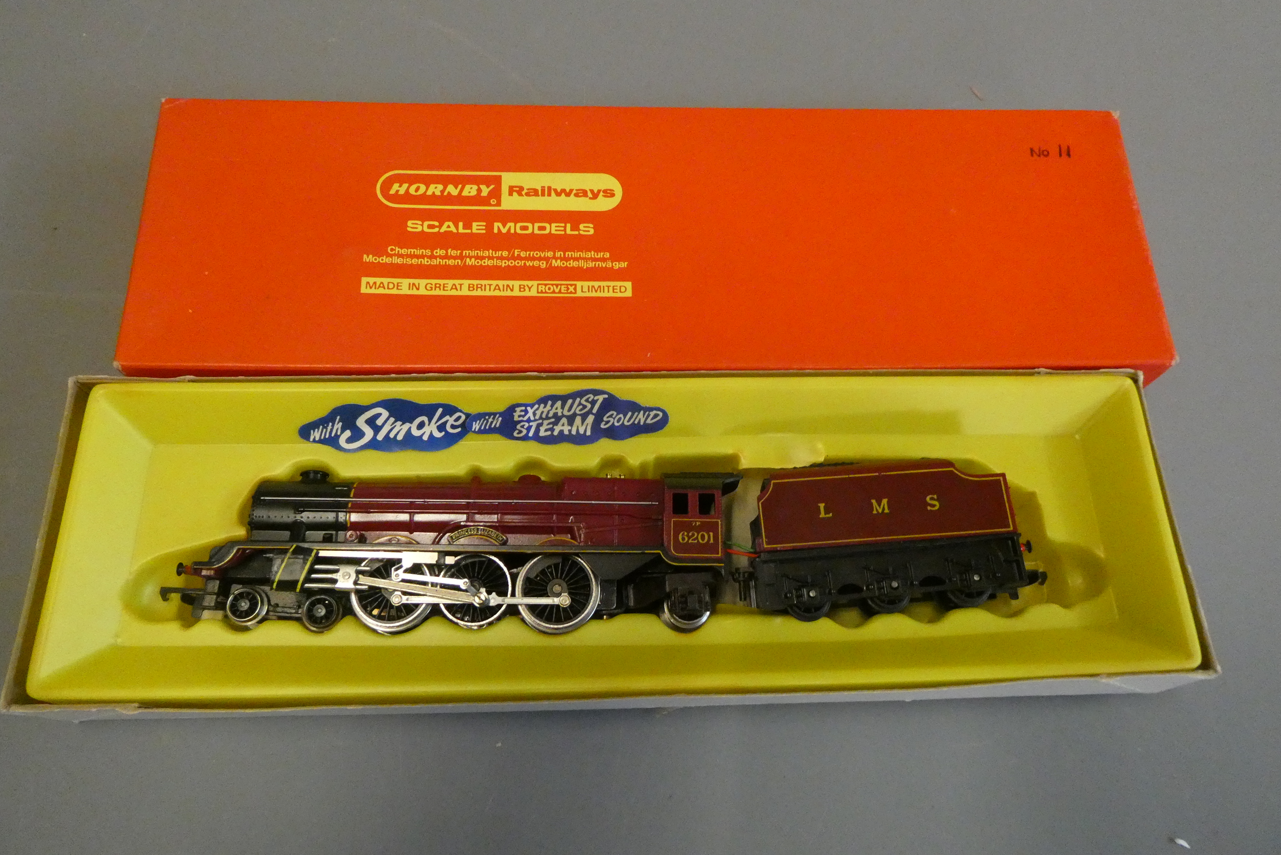 Hornby Railways Margate Princess Elizabeth locomotive in LMS red, plastic finish,with smoke and Image