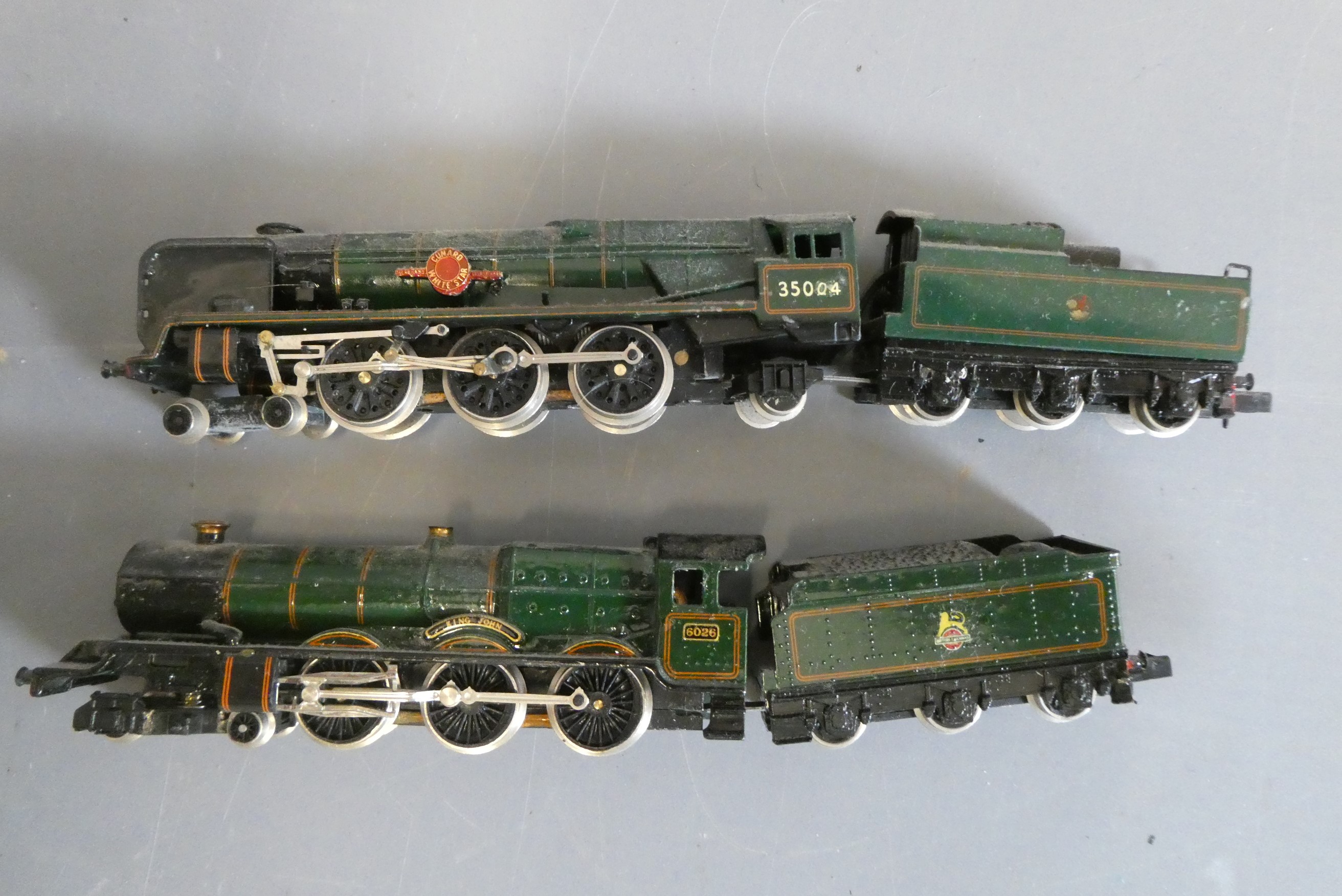 Seven kit built N-gauge model steam locomotives, most items in BR livery with propriety chassis Image